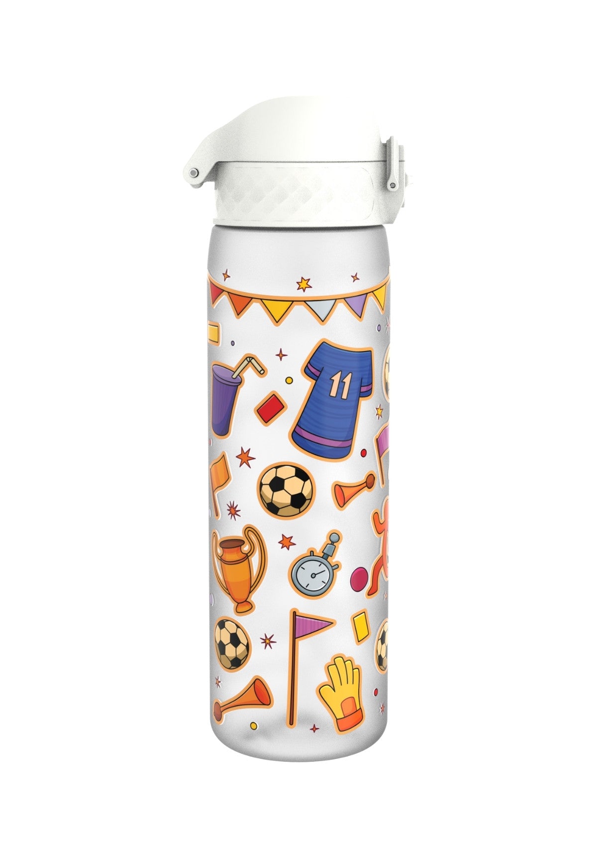 ION8 Recyclon Football Ice-White Water Bottle Leak Proof 500ml Z2