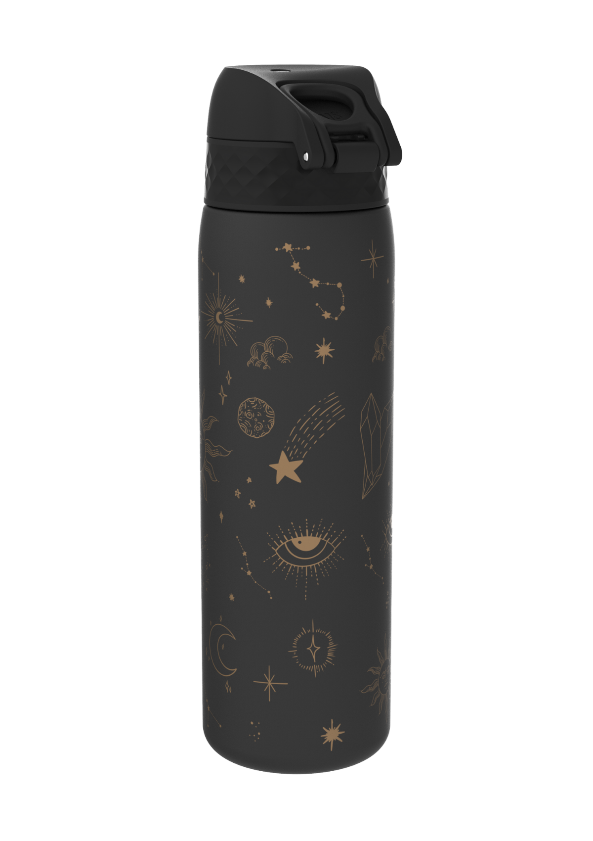 ION8 Recyclon Black Celestial Universe Water Bottle Leak Proof 500ml (18oz) BPA Free XO