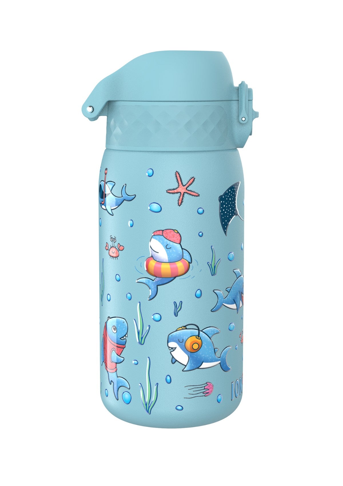 ION8 Stainless Steel Sharks Water Bottle Leak Proof 400ml Z2