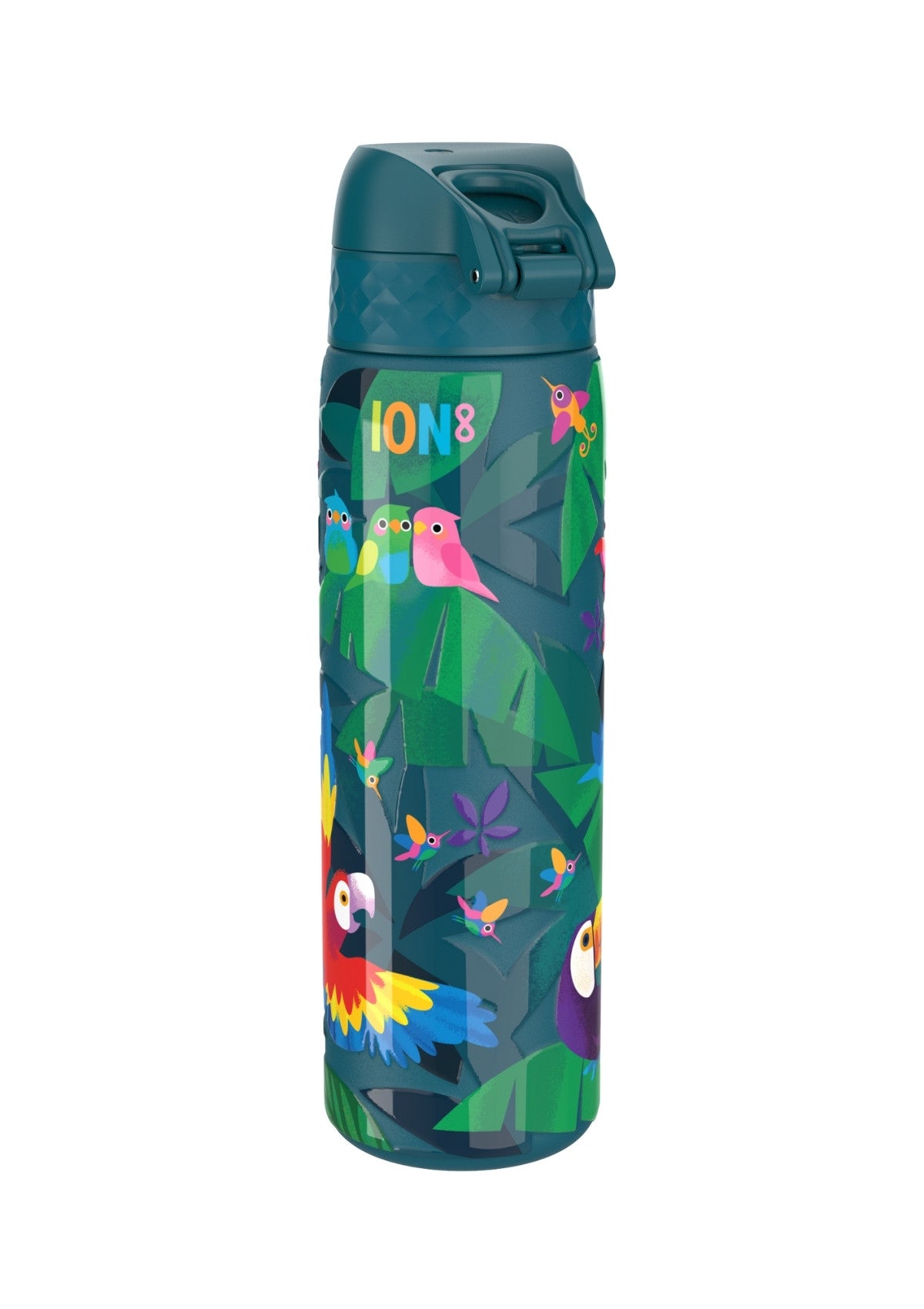 ION8 Steel Water Bottle Exotic Birds Leak Proof 600ml ZA