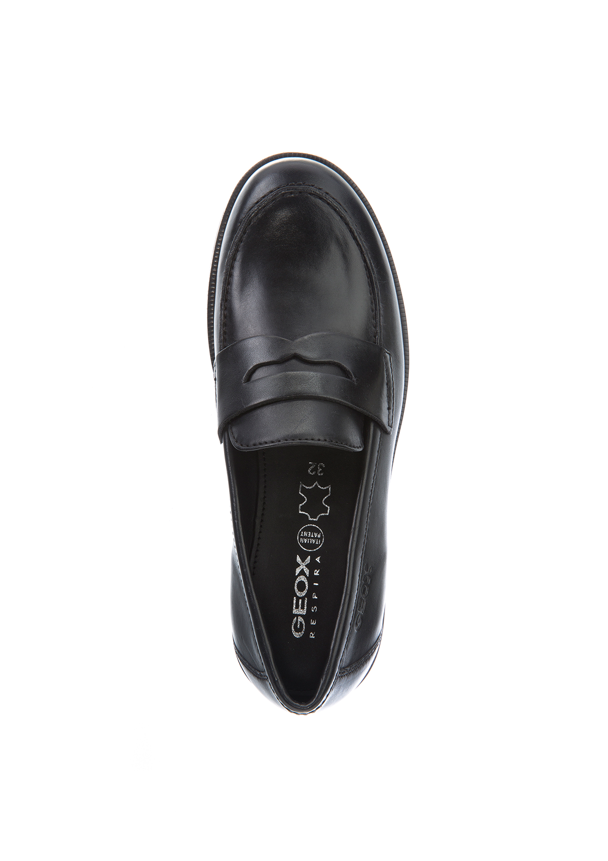 Geox Girls School Shoe AGATA Black Loafer