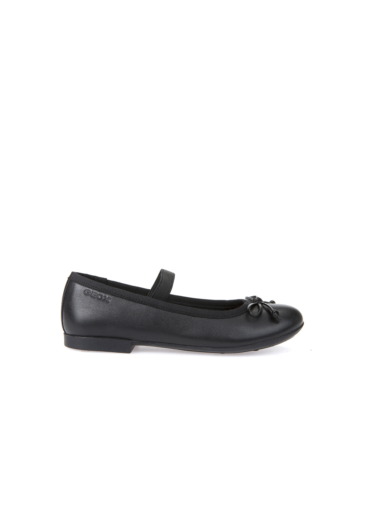 Geox Girls School Shoes PLIE Black Leather