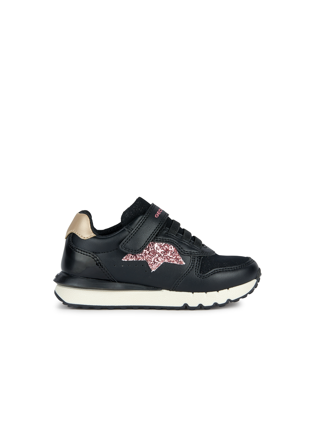 Geox Girls Trainers FASTICS Black Dk.Pink