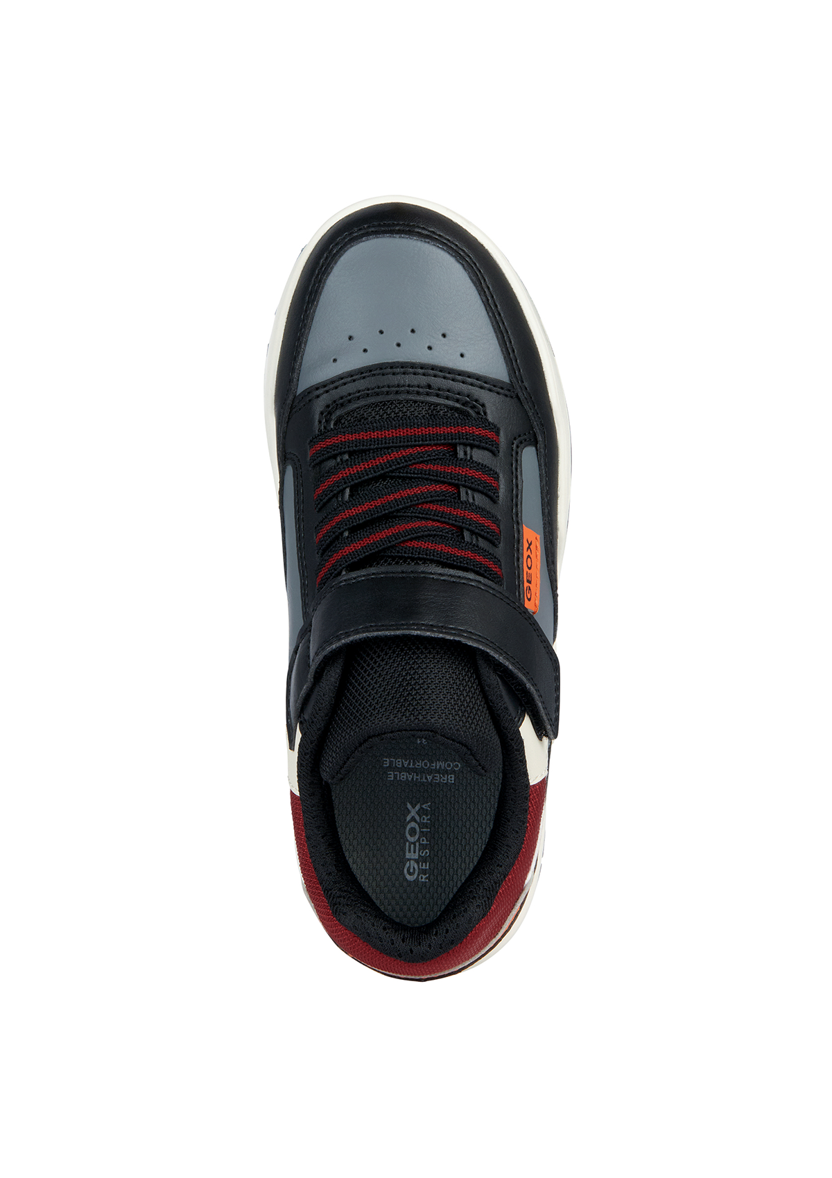 Geox Boys Trainers Perth Black Orange