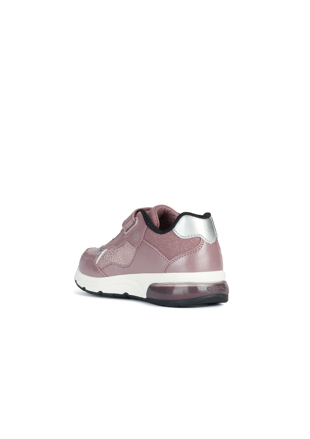 Geox Girls Trainers SPACECLUB Dk Pink Silver