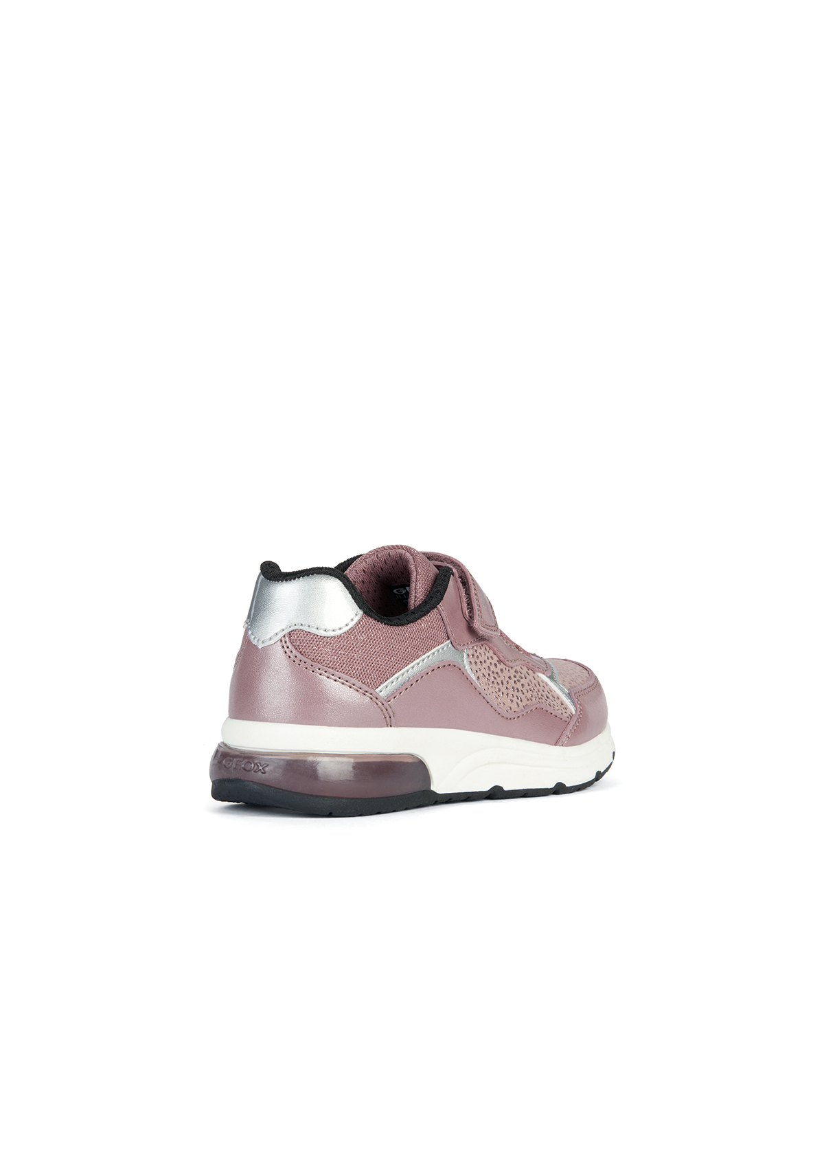 Geox Girls Trainers SPACECLUB Dk Pink Silver