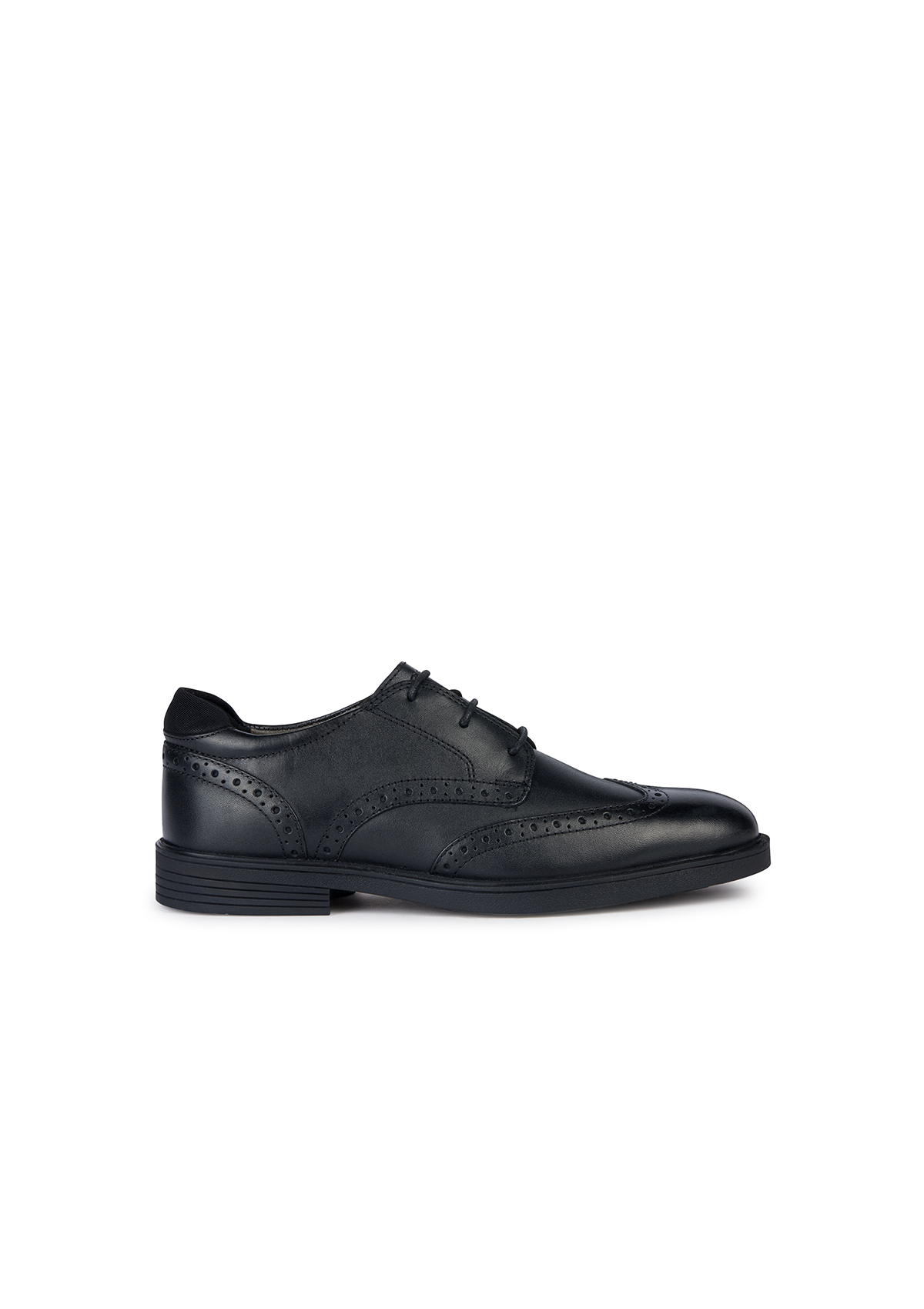 Geox Boys School Shoes ZHEENO Brogue Laced Black