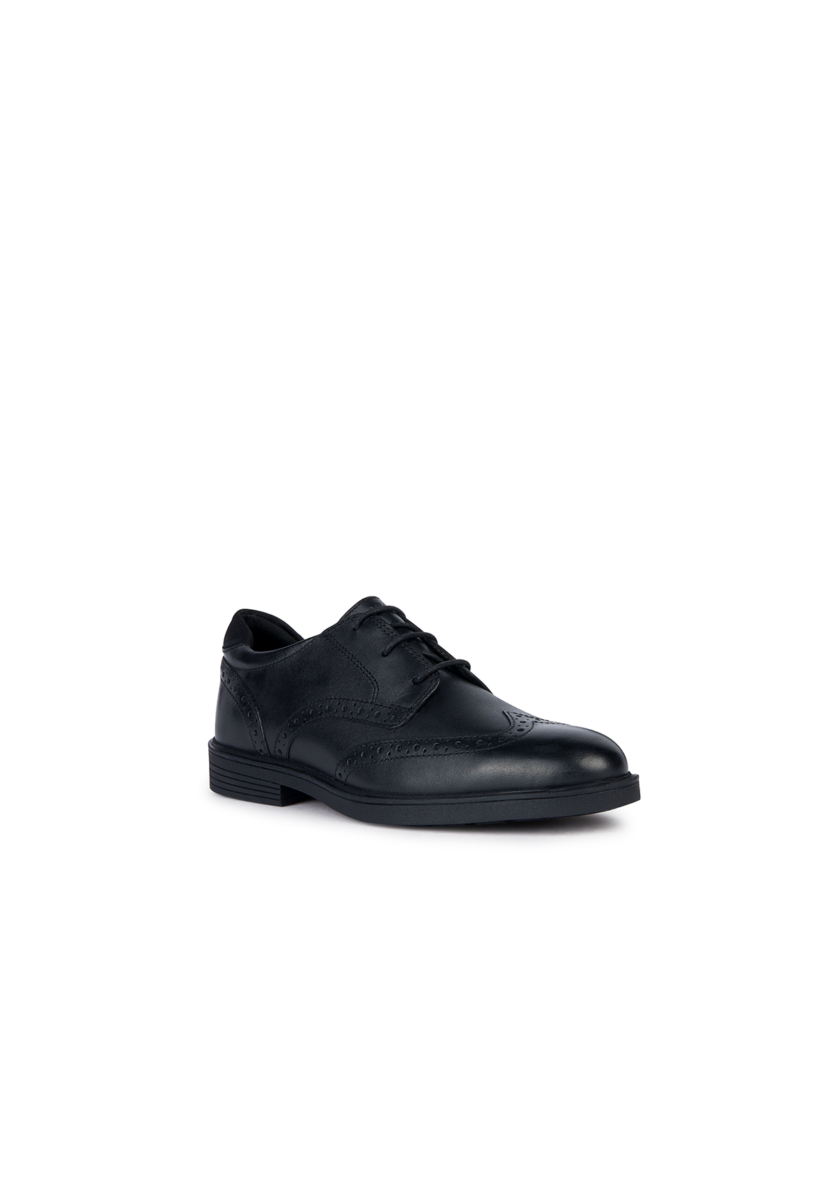 Geox Boys School Shoes ZHEENO Brogue Laced Black