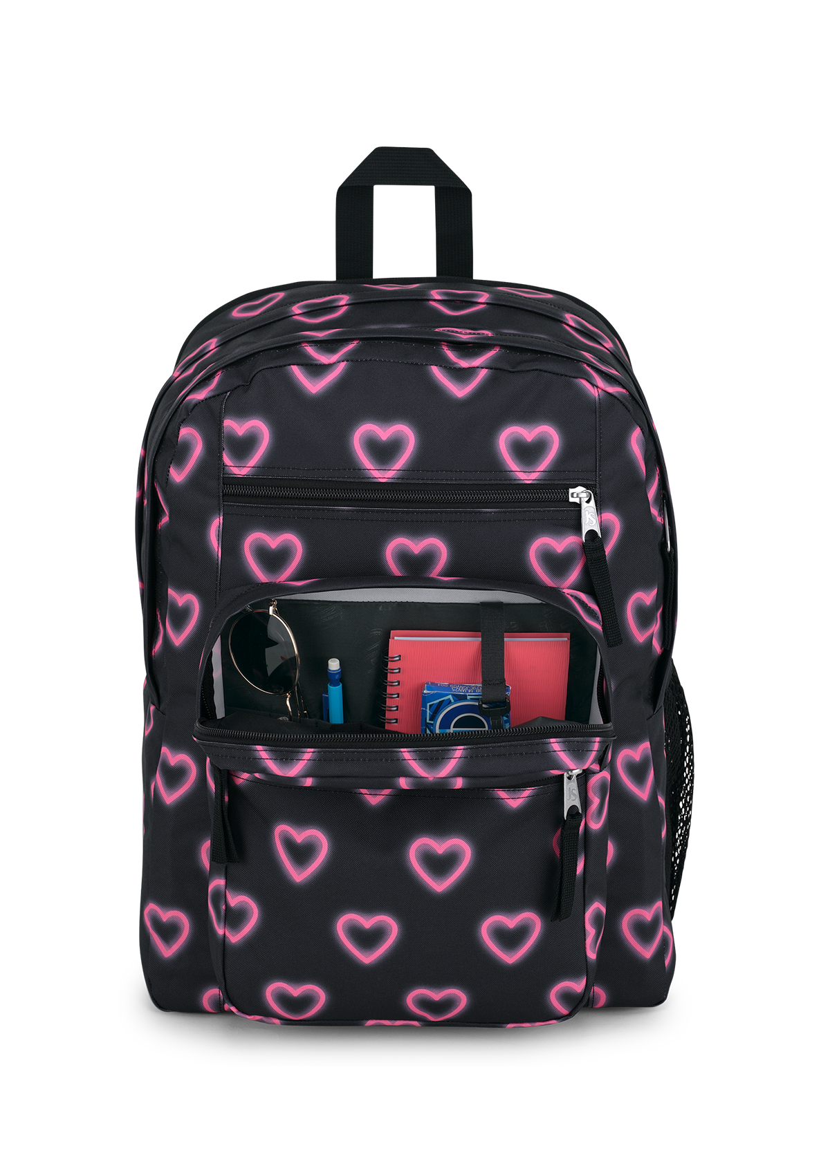 JanSport Backpacks Big Student Happy Hearts Black