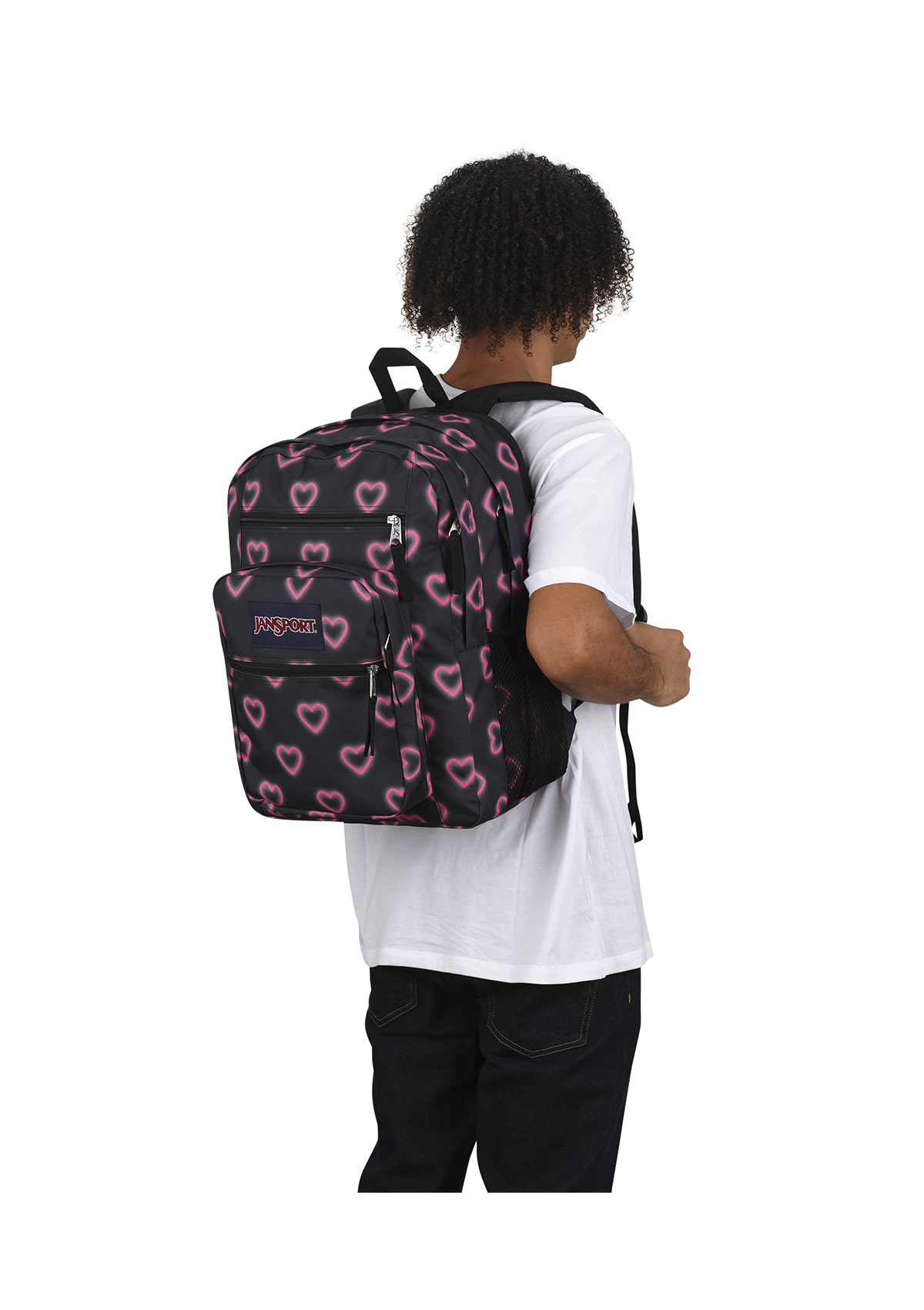 JanSport Backpacks Big Student Happy Hearts Black