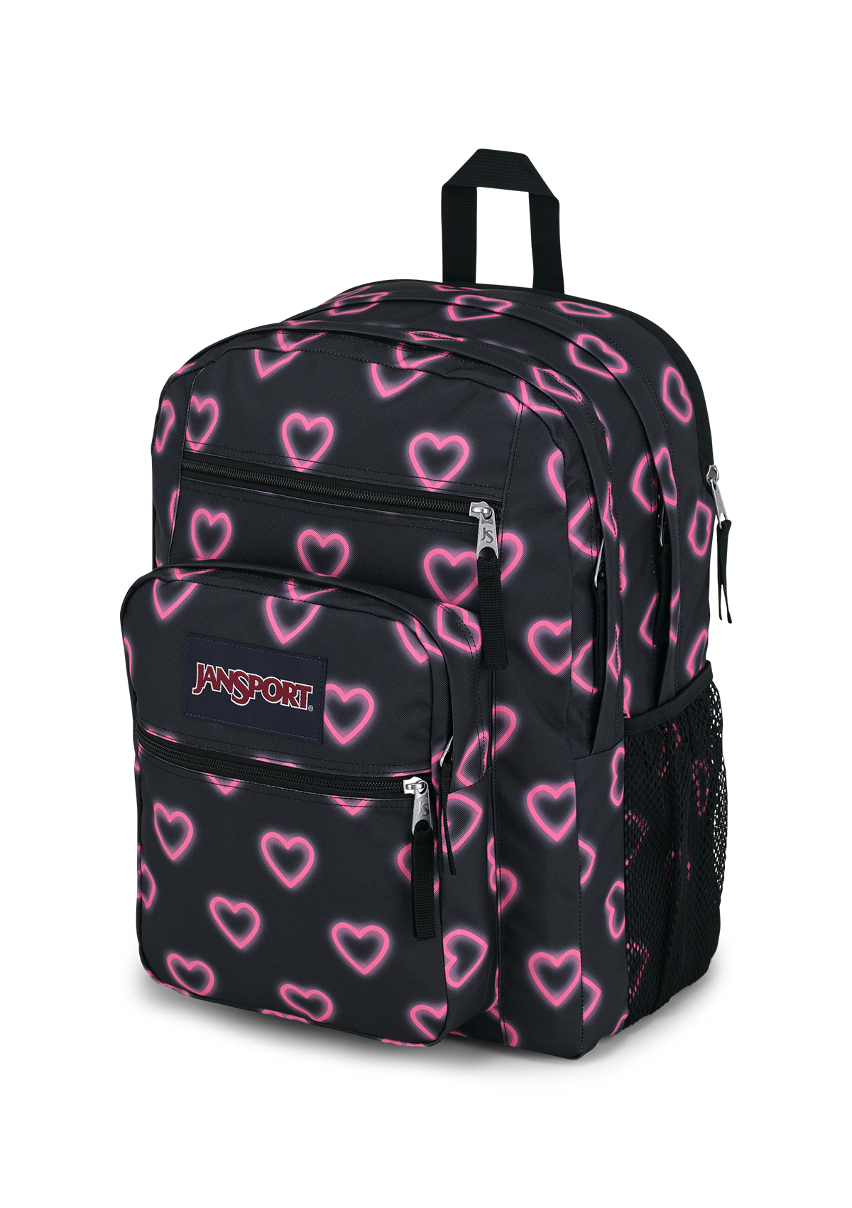 JanSport Backpacks Big Student Happy Hearts Black