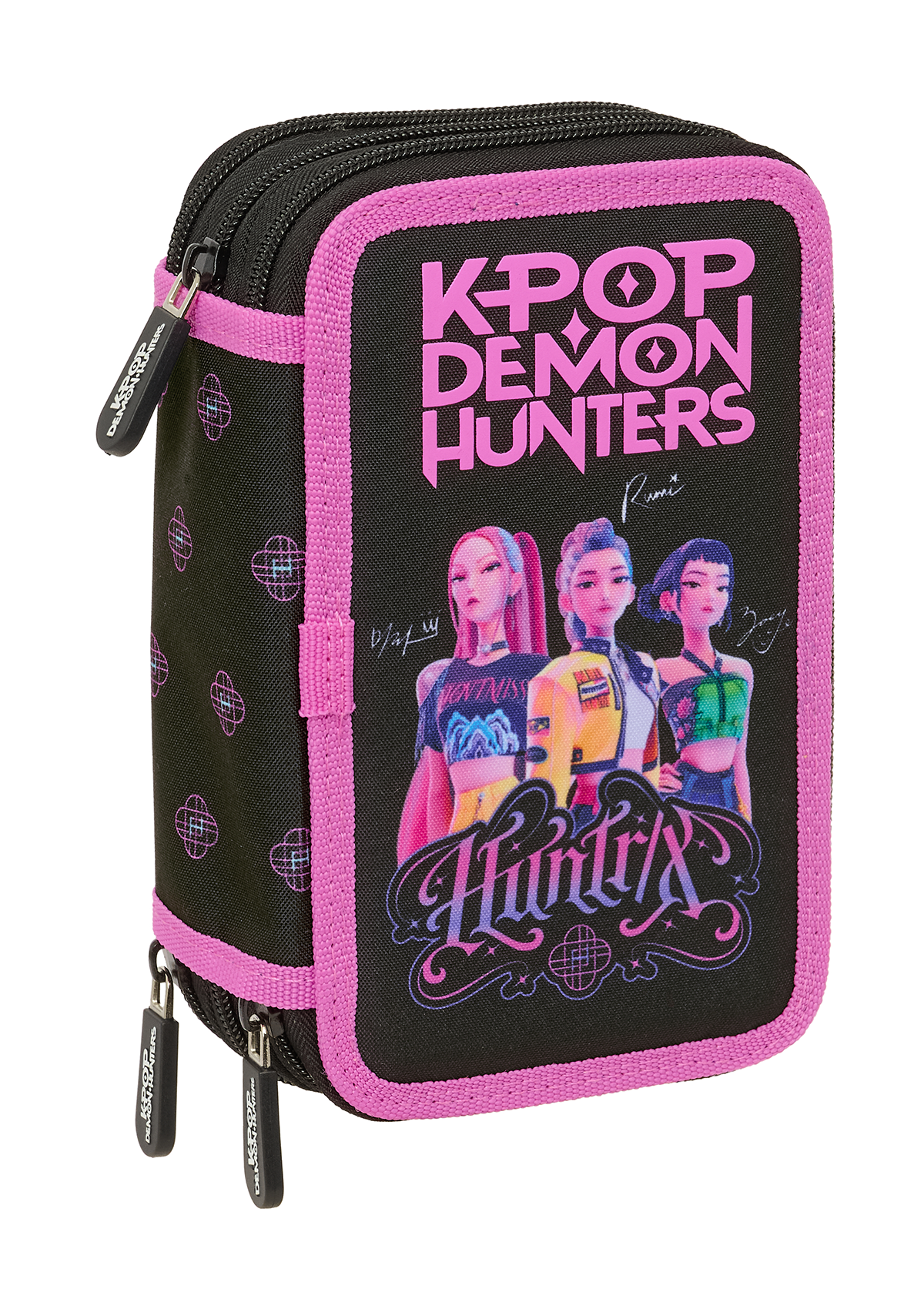 K-POP Demon Hunter Negra Small Triple 37pc Filled Pencil Case