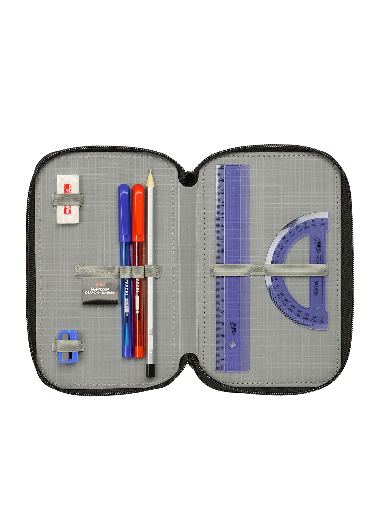 K-POP Demon Hunter Negra Small Triple 37pc Filled Pencil Case