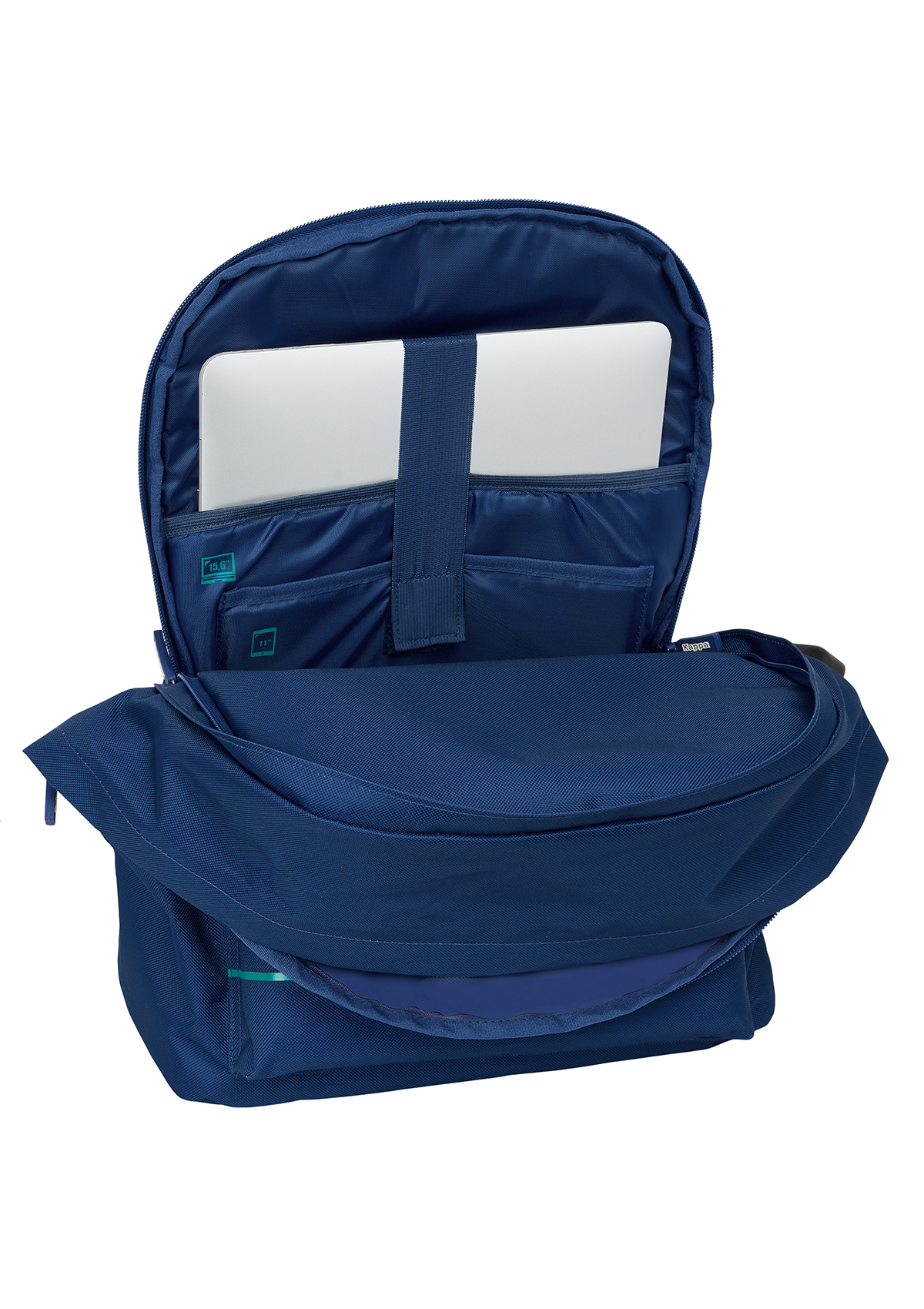 Kappa Navy Large Double 15.6" + USB Laptop Backpack