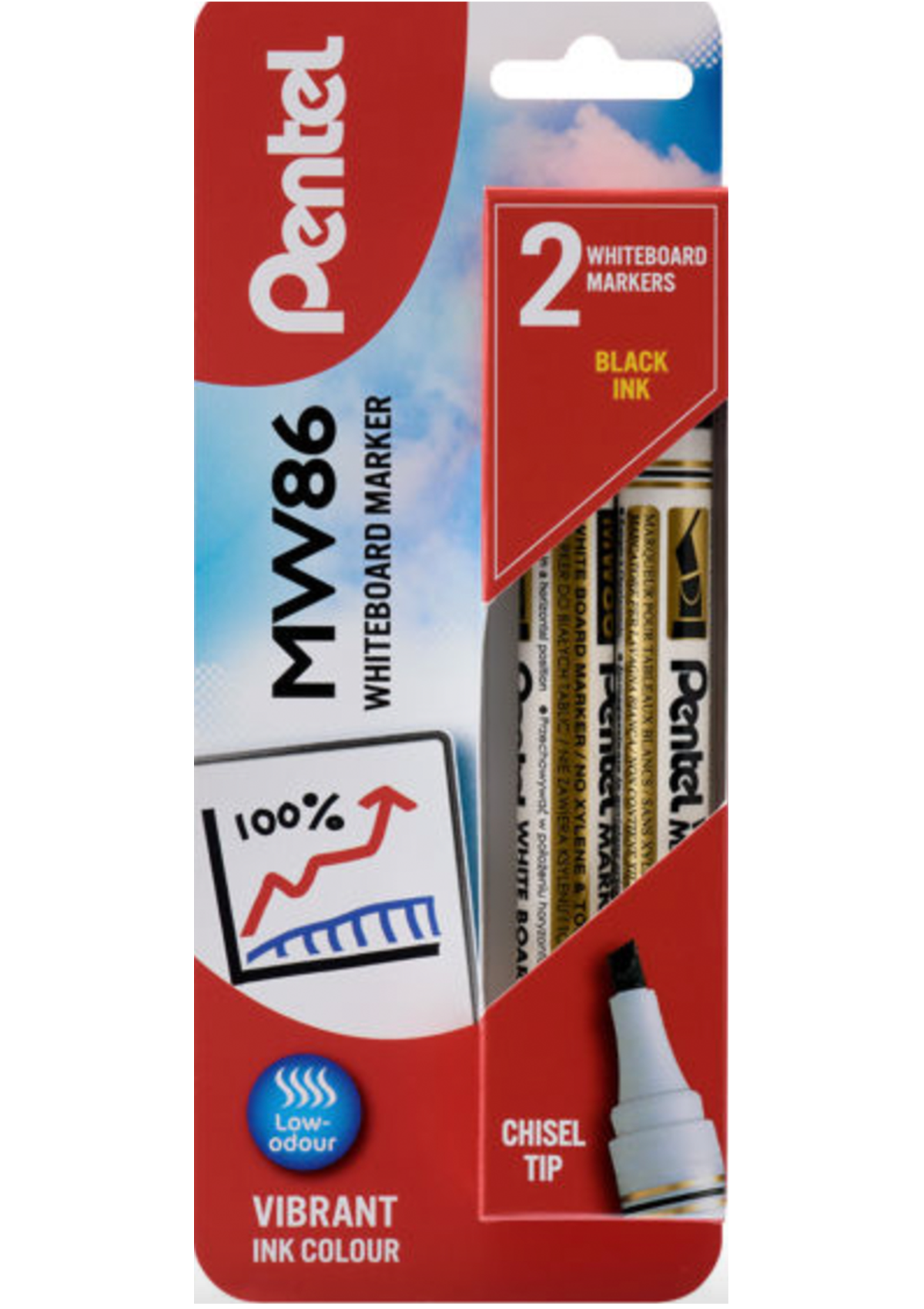 Card 2 Whiteboard Markers - Black