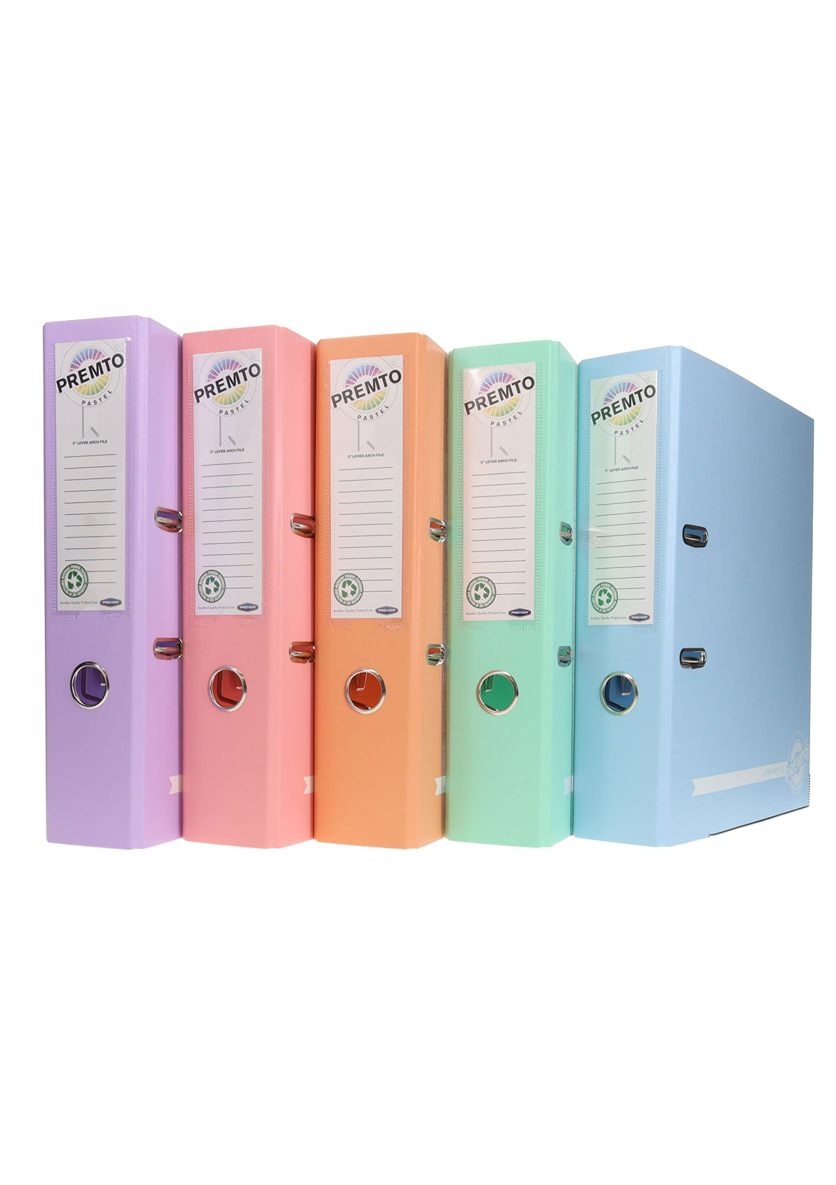 Brights Lever Arch Files Assorted Box Of 10 - Lever Arch Files-712662