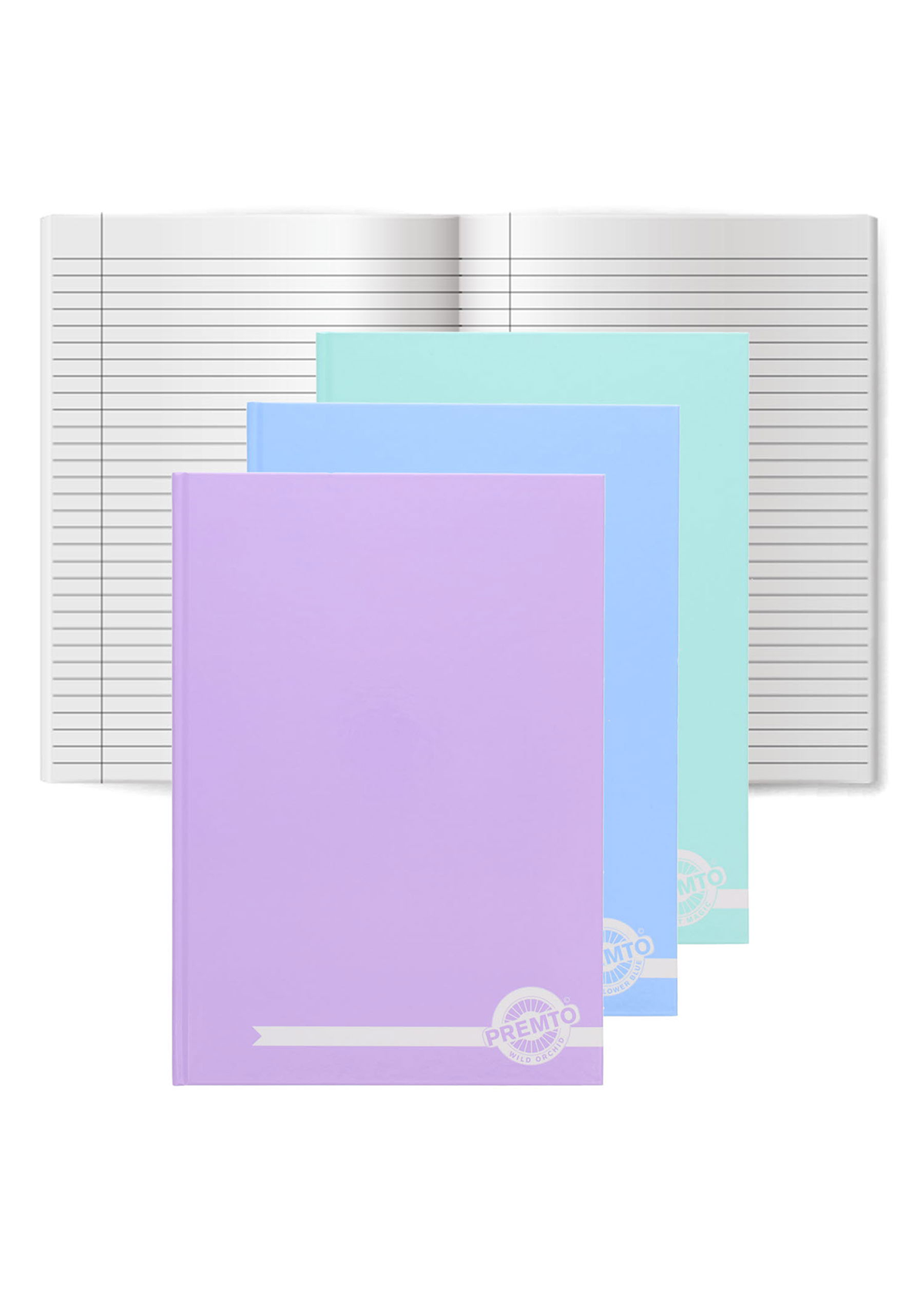 Pastel Pkt.3 A4 160pg Hardback Notebook - Asst