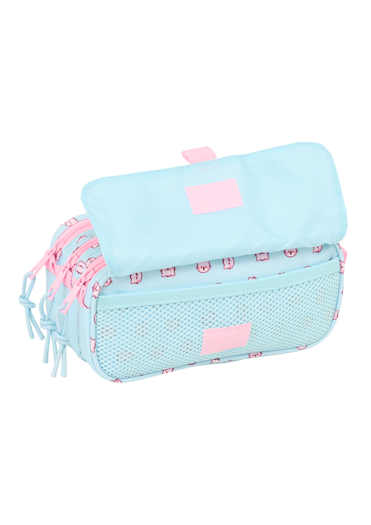 Pembe The Pink Cat Large Triple Pencil Case