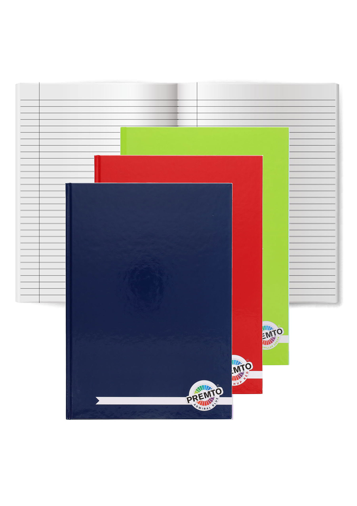 Pkt.3 A4 160pg Hardback Notebook - Asst