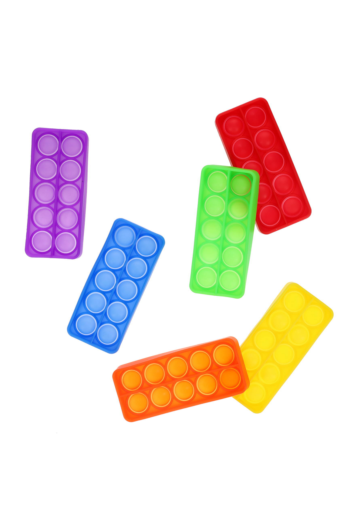 Pkt.6 Fidget Fit Ten Frame Bubble Poppers Sensory Maths Tools