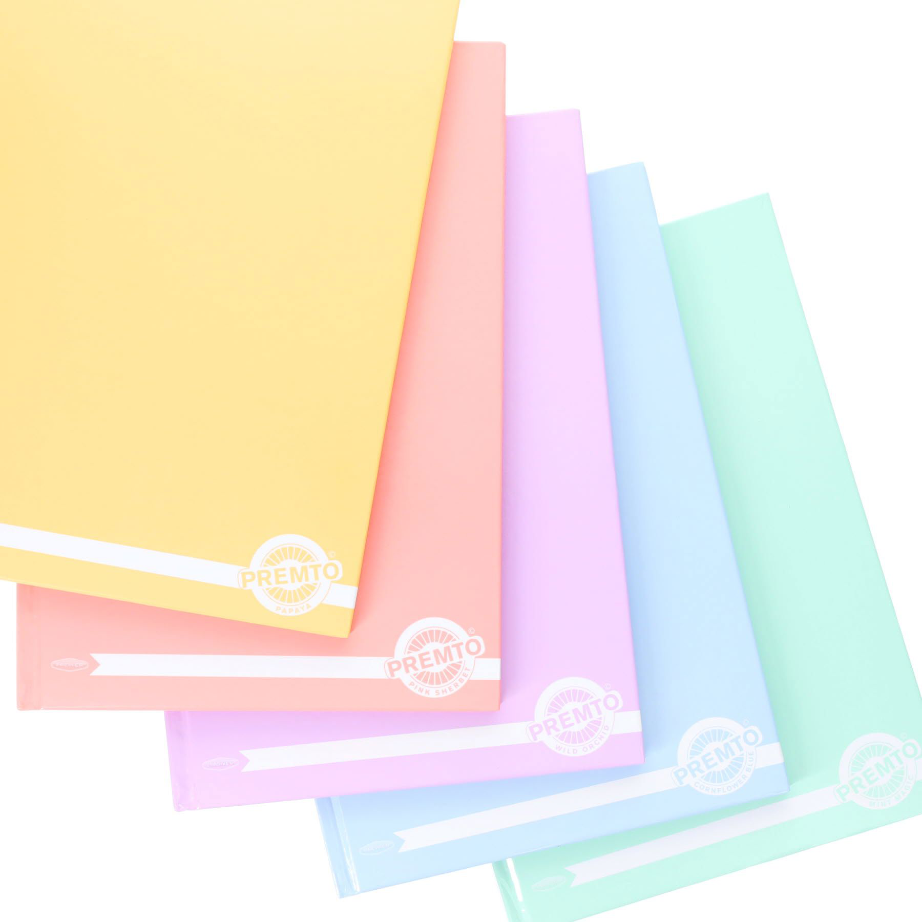Pastel A4 160pg Hardcover Notebook - 5 Asst