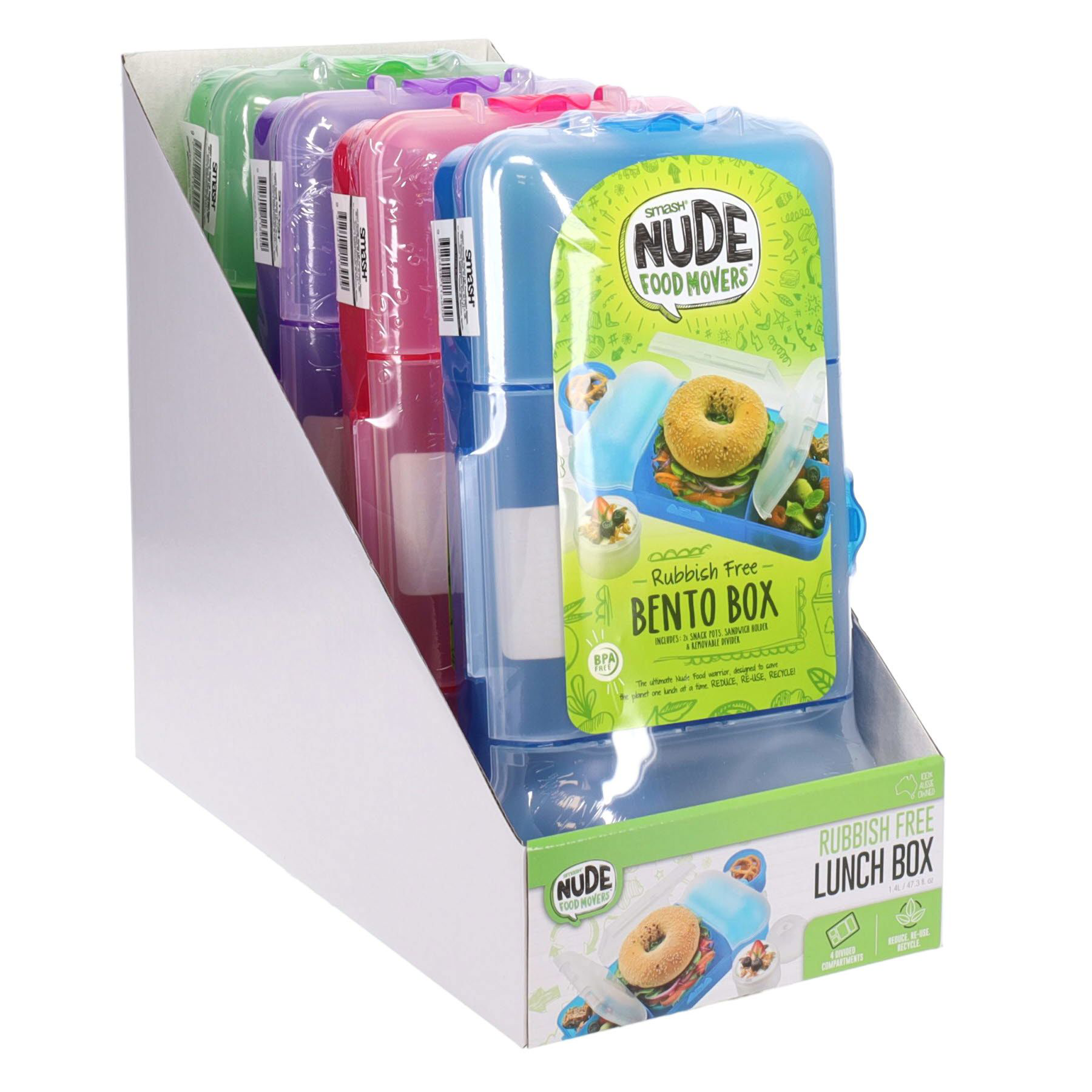 Nfm Rubbish Free Lunchbox 4 Asst Cdu