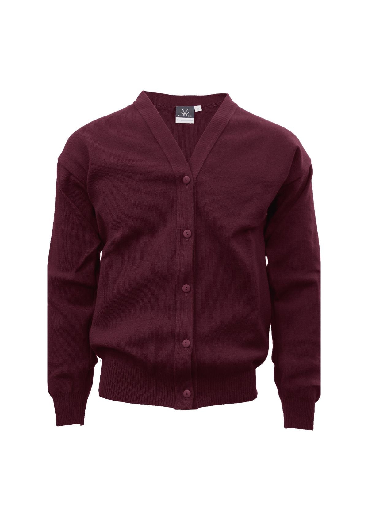 school wine cardigan