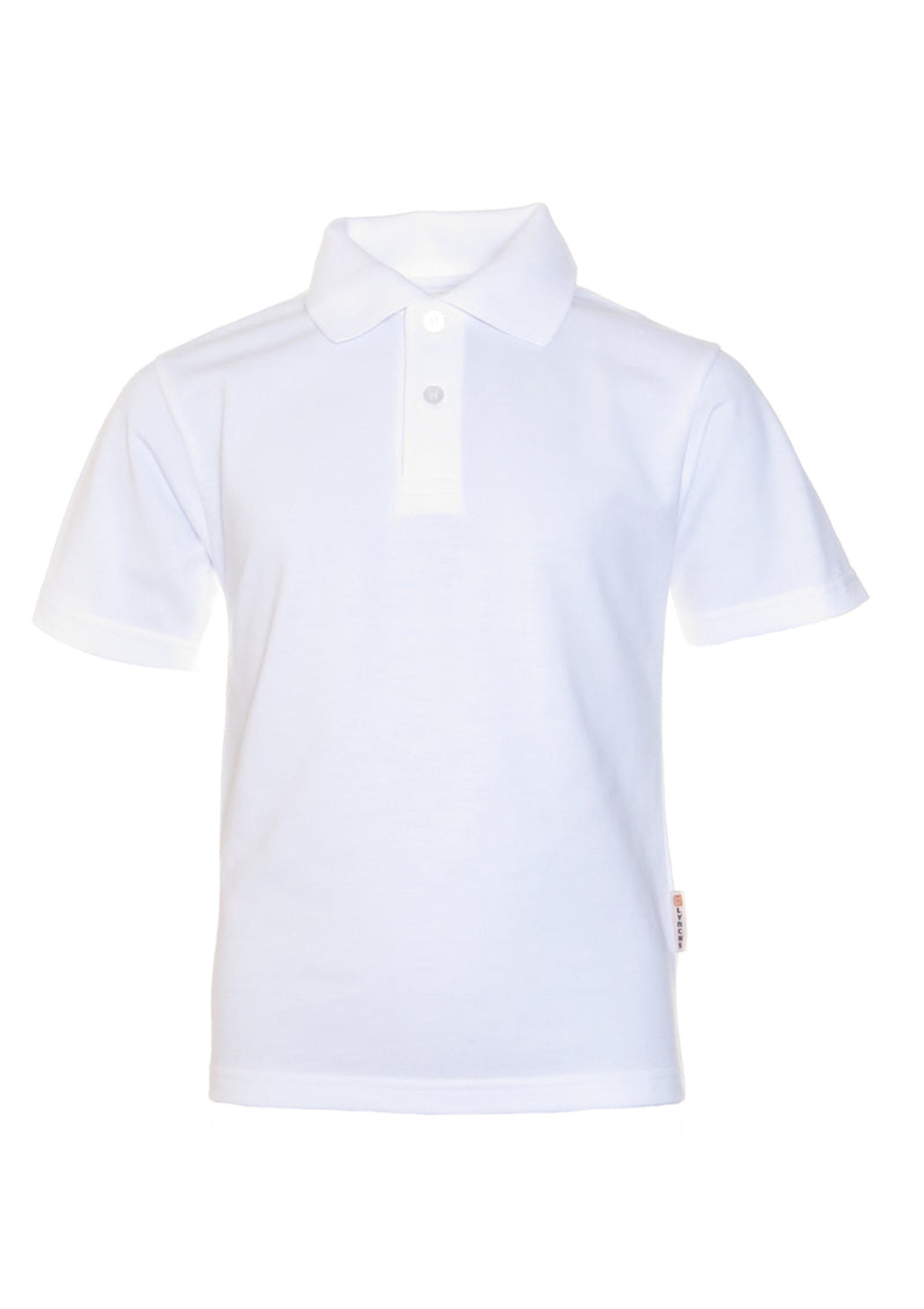 White polo shirt on a white background