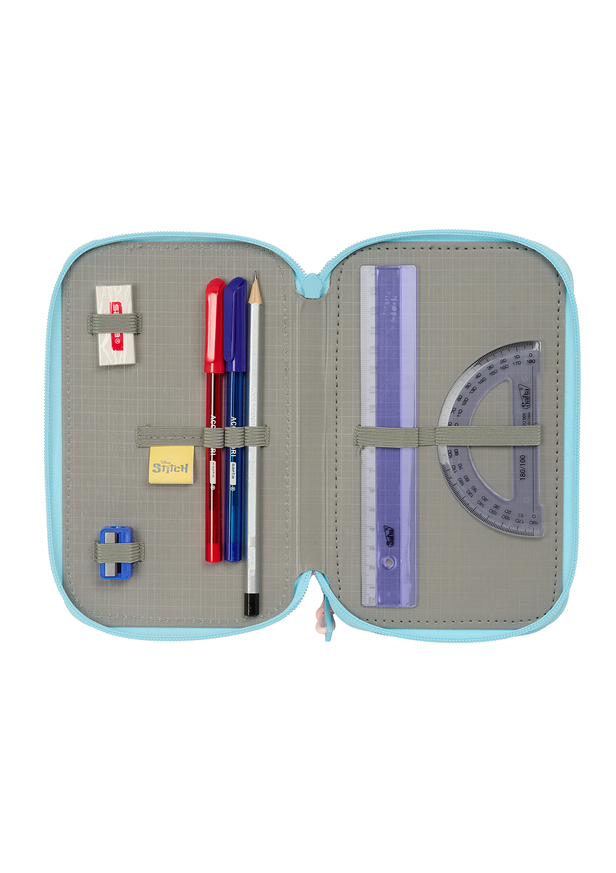 Disney Stitch Angle Small Triple 37pc Filled Pencil Case