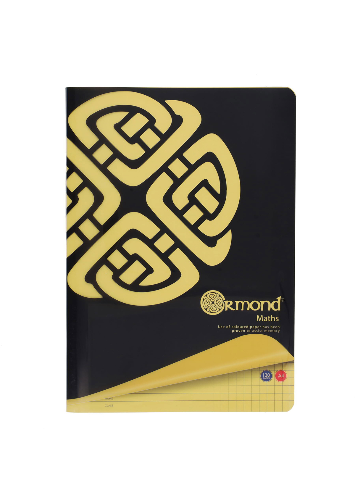 120pg A4 Durable Cover Visual Memory Aid Sum Copy Book - Yellow