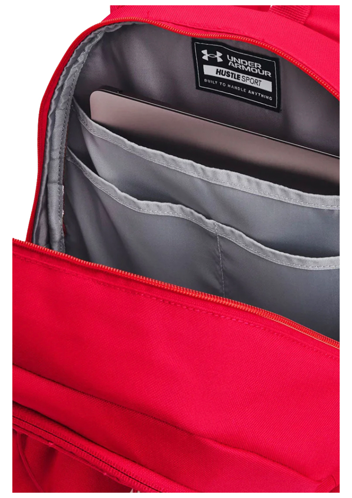 UA Hustle Sports Backpack Red Silver