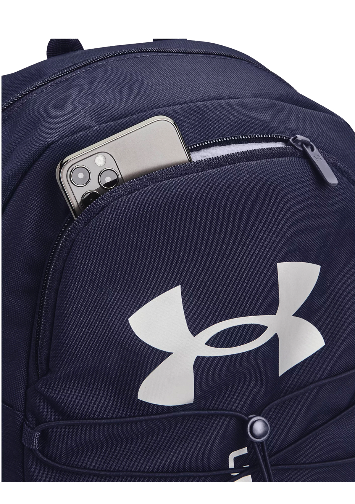UA Hustle Sports Backpack Navy Silver