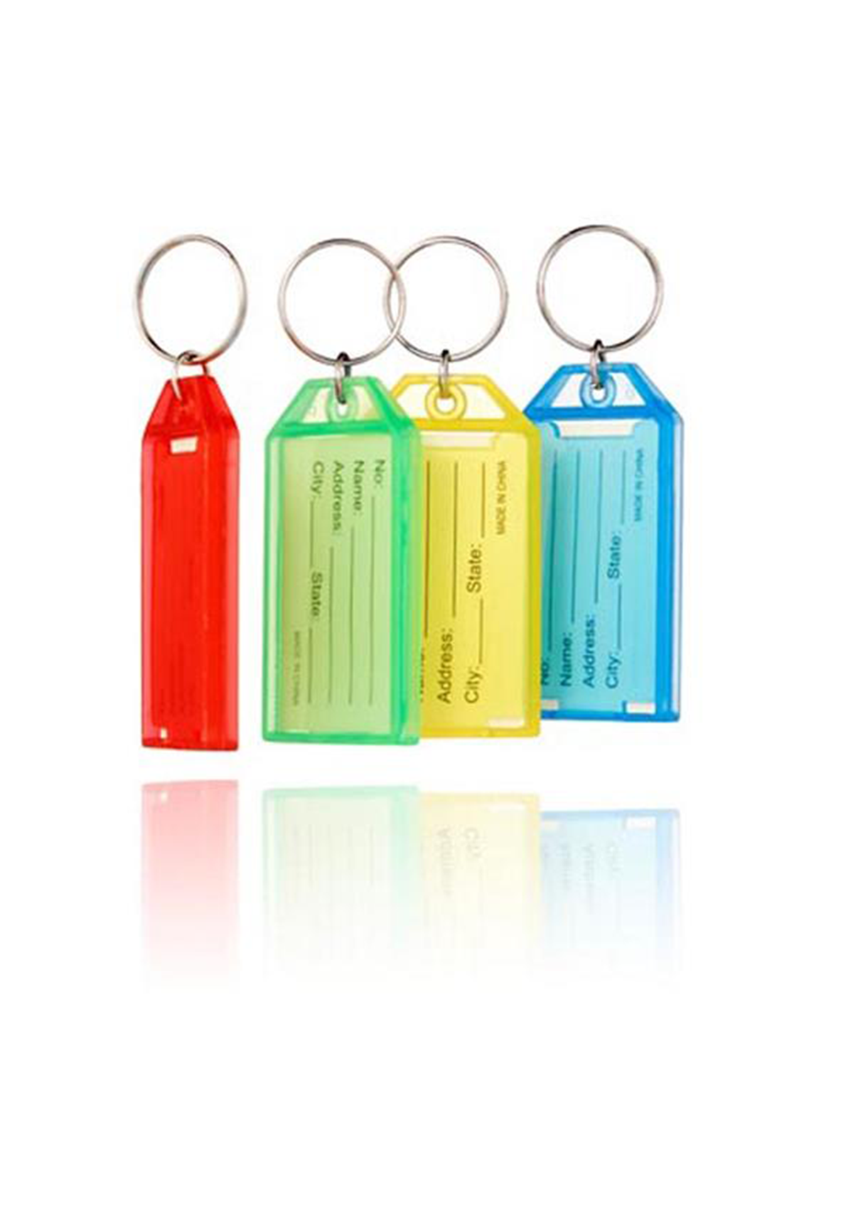 Card 4 Asst Name Tag Keychains