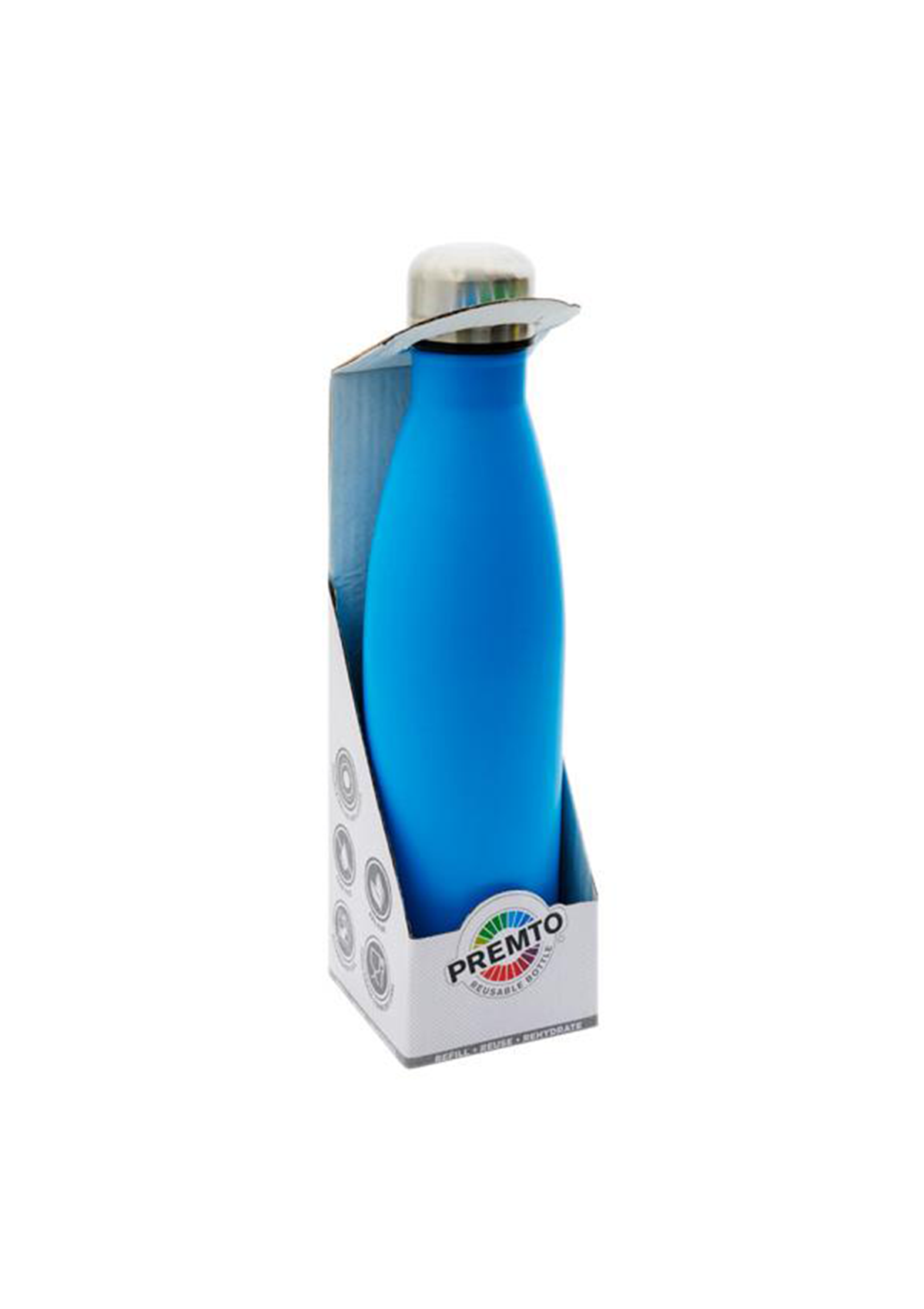 500ml Stainless Steel Water Bottle - Printer Blue