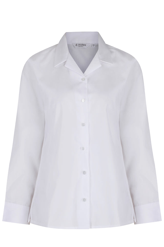 Girls White Revere Blouse 2PK