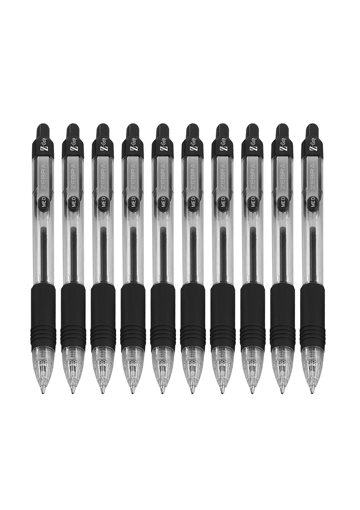 Zebra Z-Grip Ballpen - 10 pack Black, Handcarded