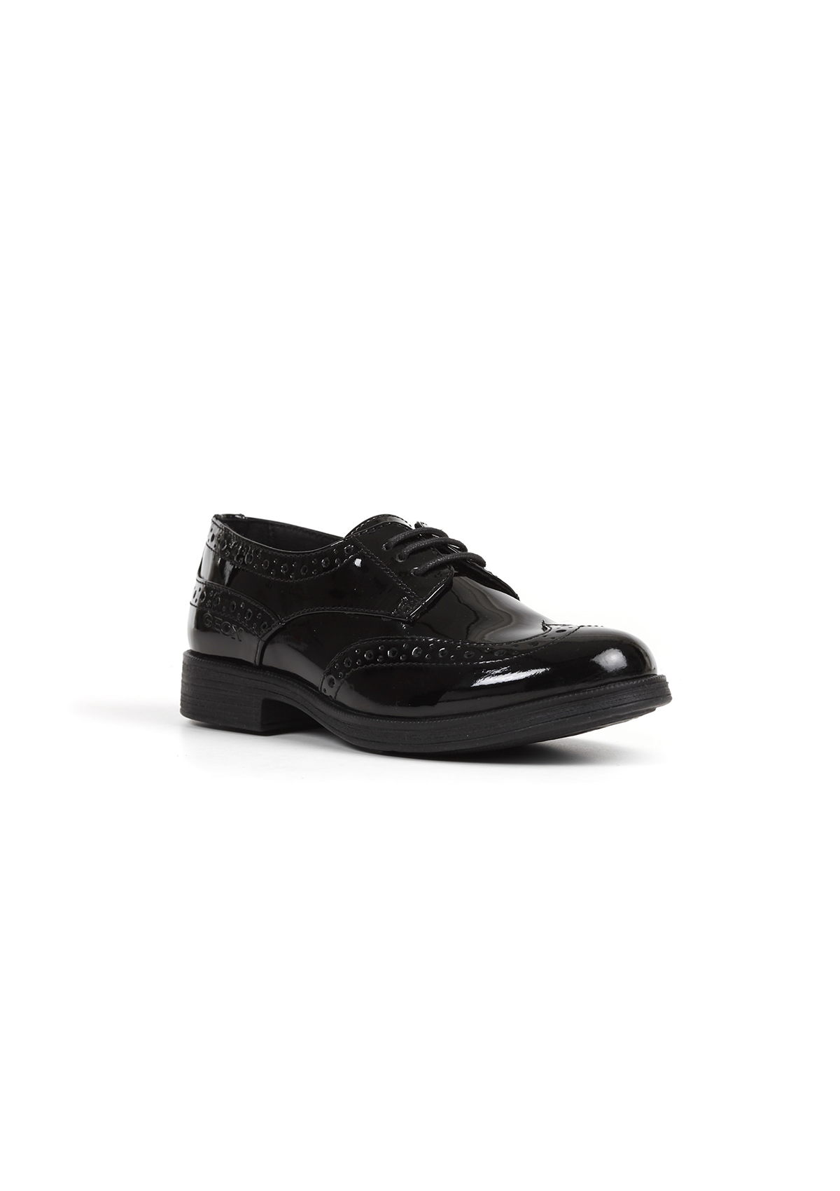 Geox Girls School Shoe AGATA Black Patent