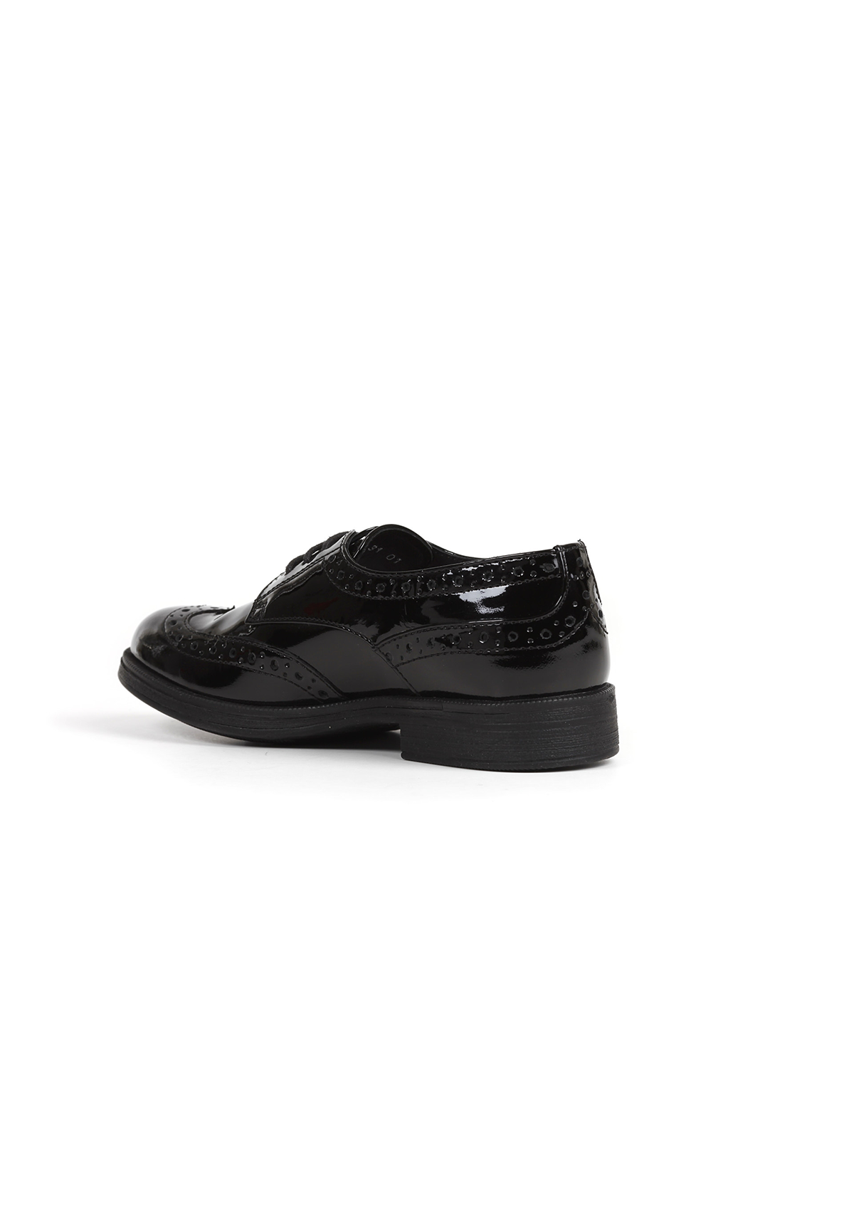 Geox Girls School Shoe AGATA Black Patent