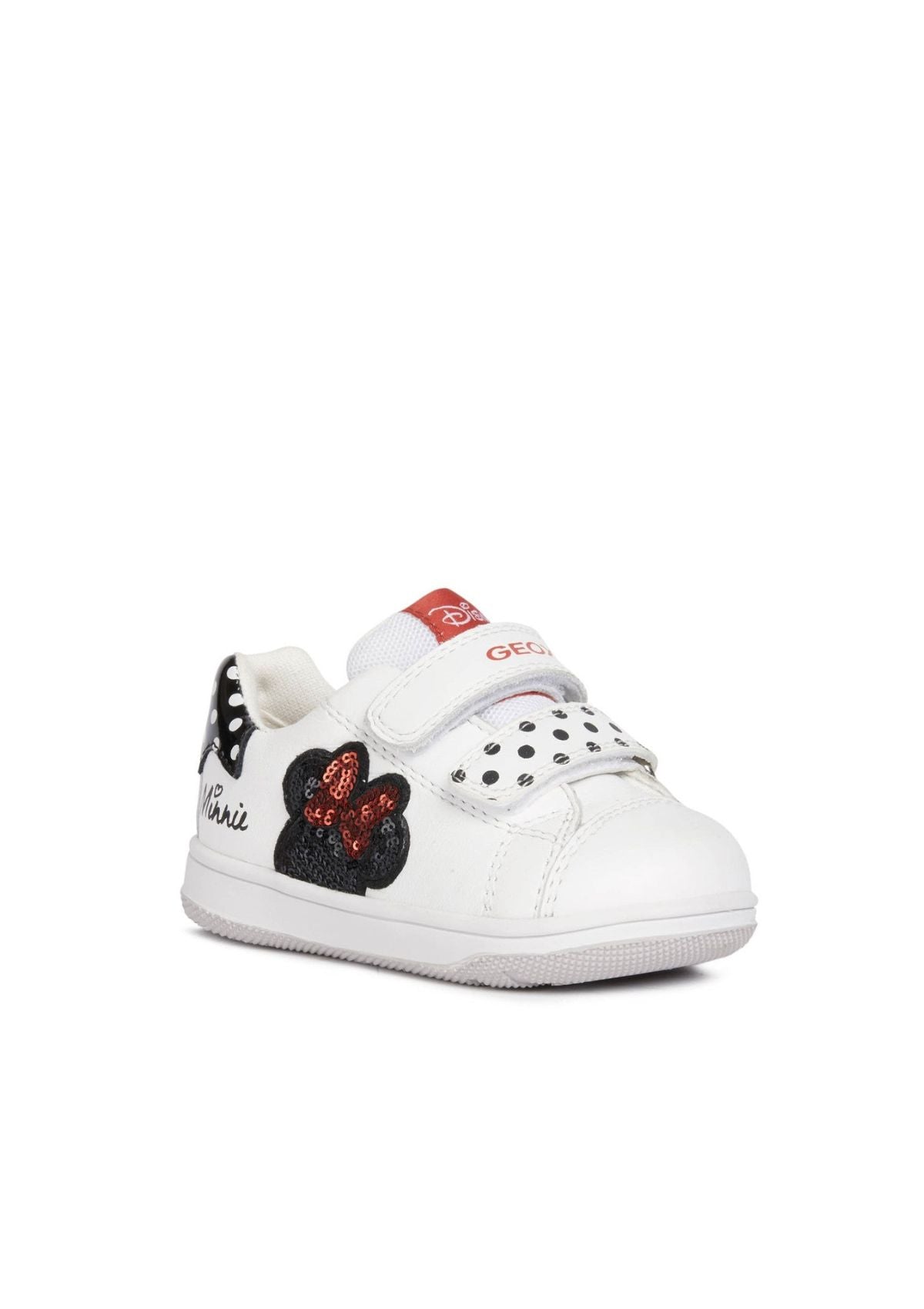 Geox Baby Girls NEW FLICK Trainer White Black Front