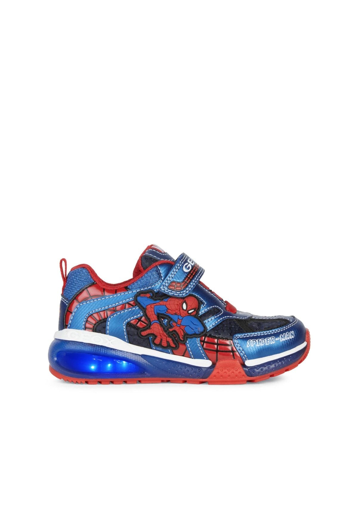 Geox Boys BAYONYC Navy Royal Spiderman Lights On