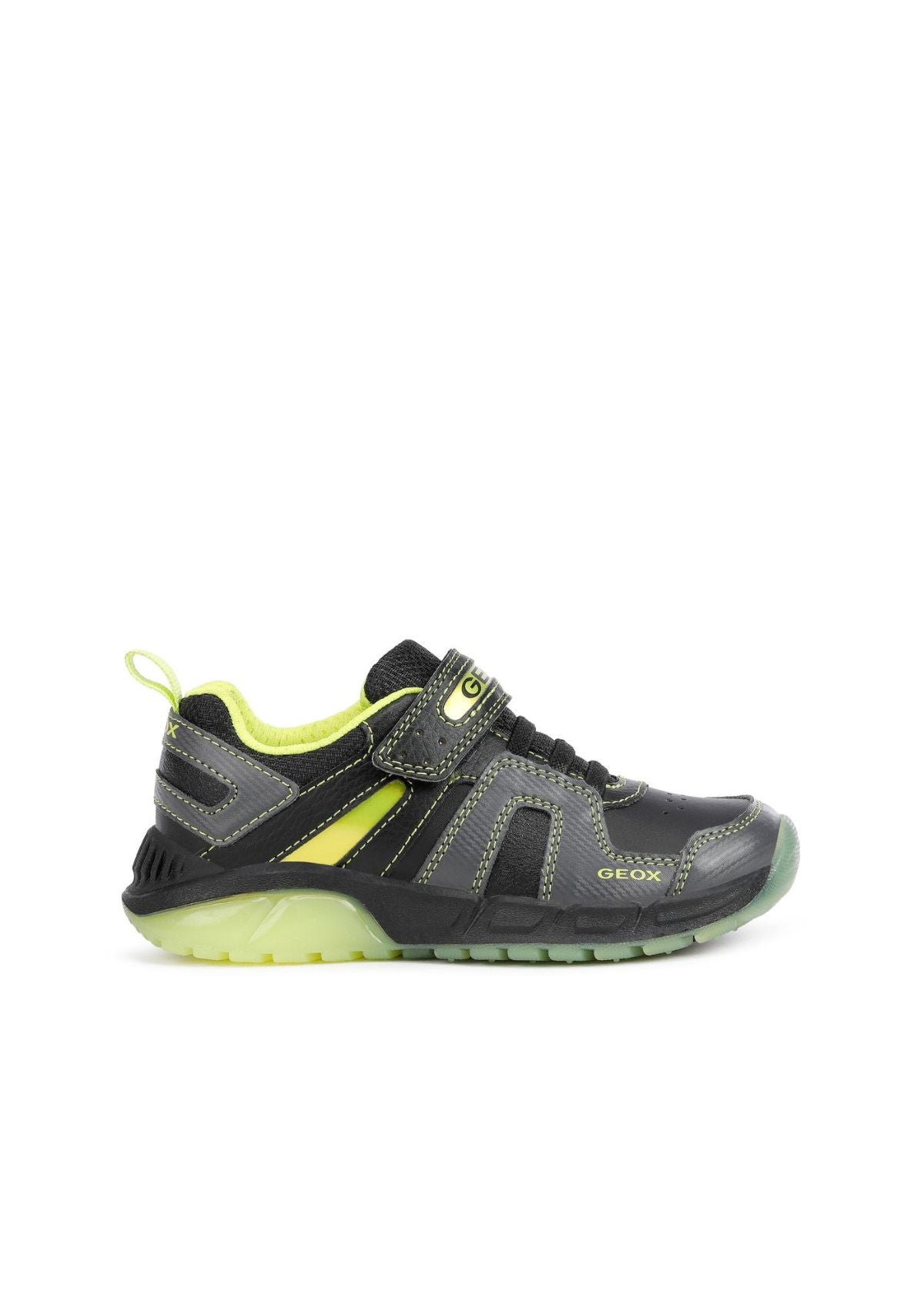 Geox Boys SPAZIALE Black Lime side