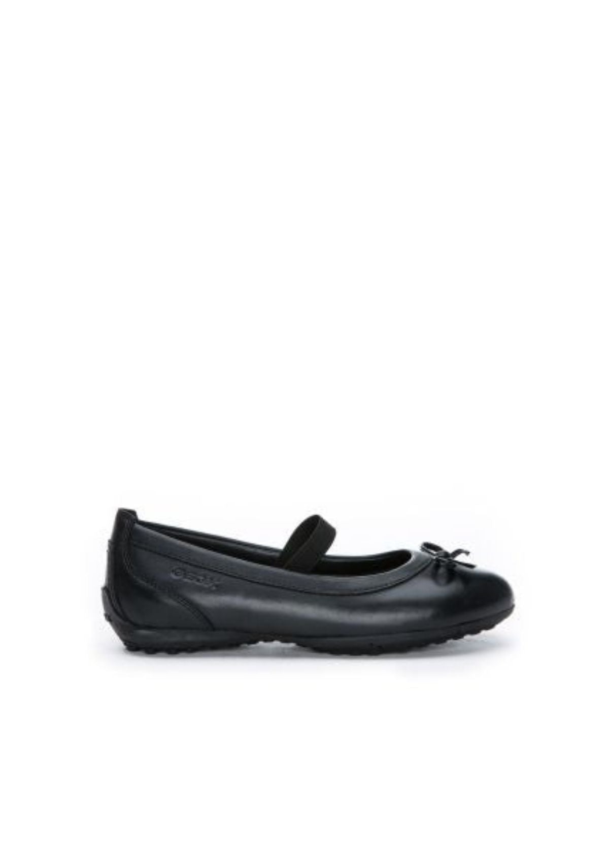 Geox Girls School Shoe PIUMA BALLERINA Black Leather side