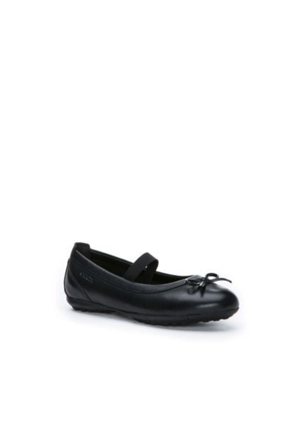 Geox Girls School Shoe PIUMA BALLERINA Black Leather side front