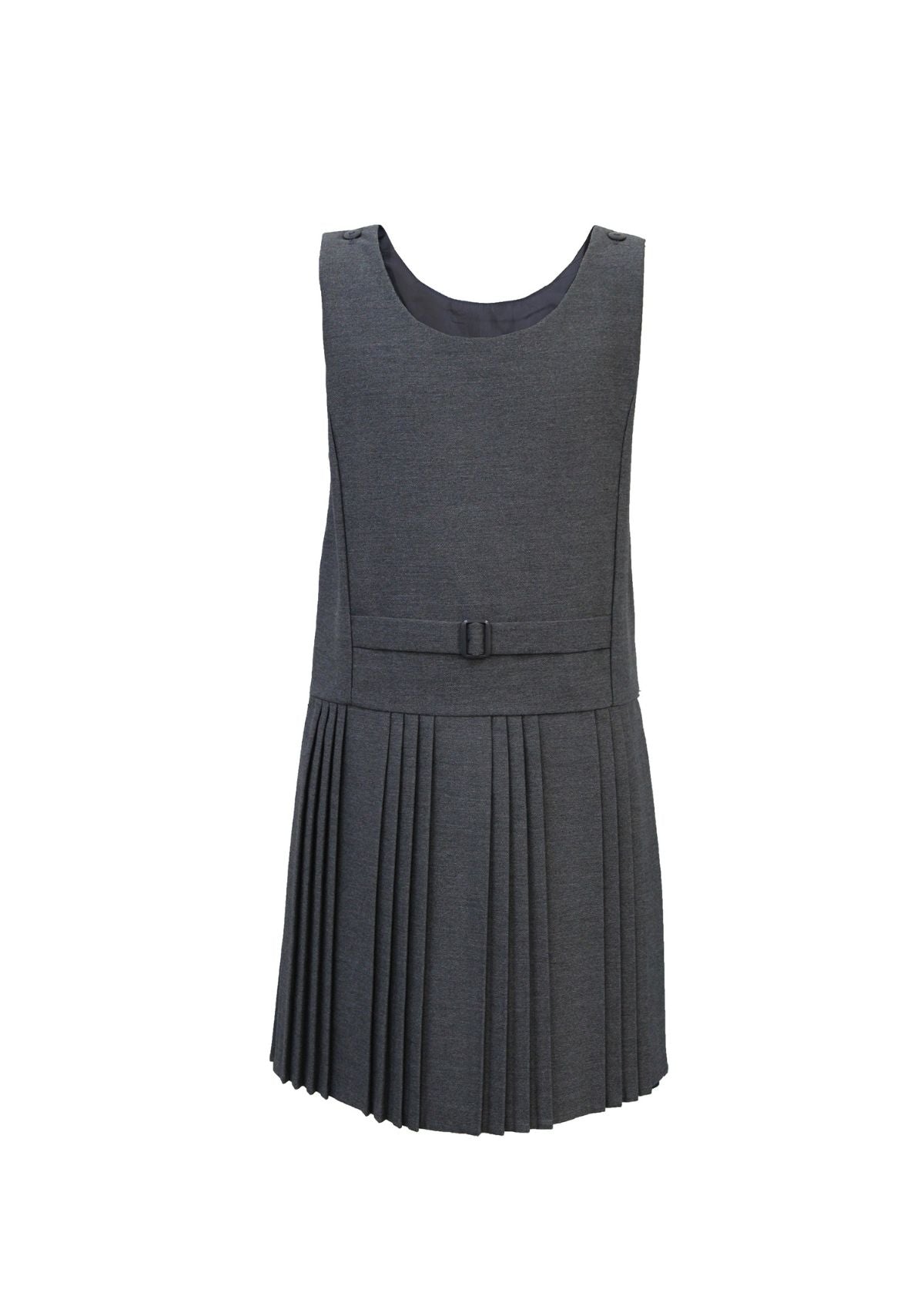 Grey Knife Pleat Pinafore