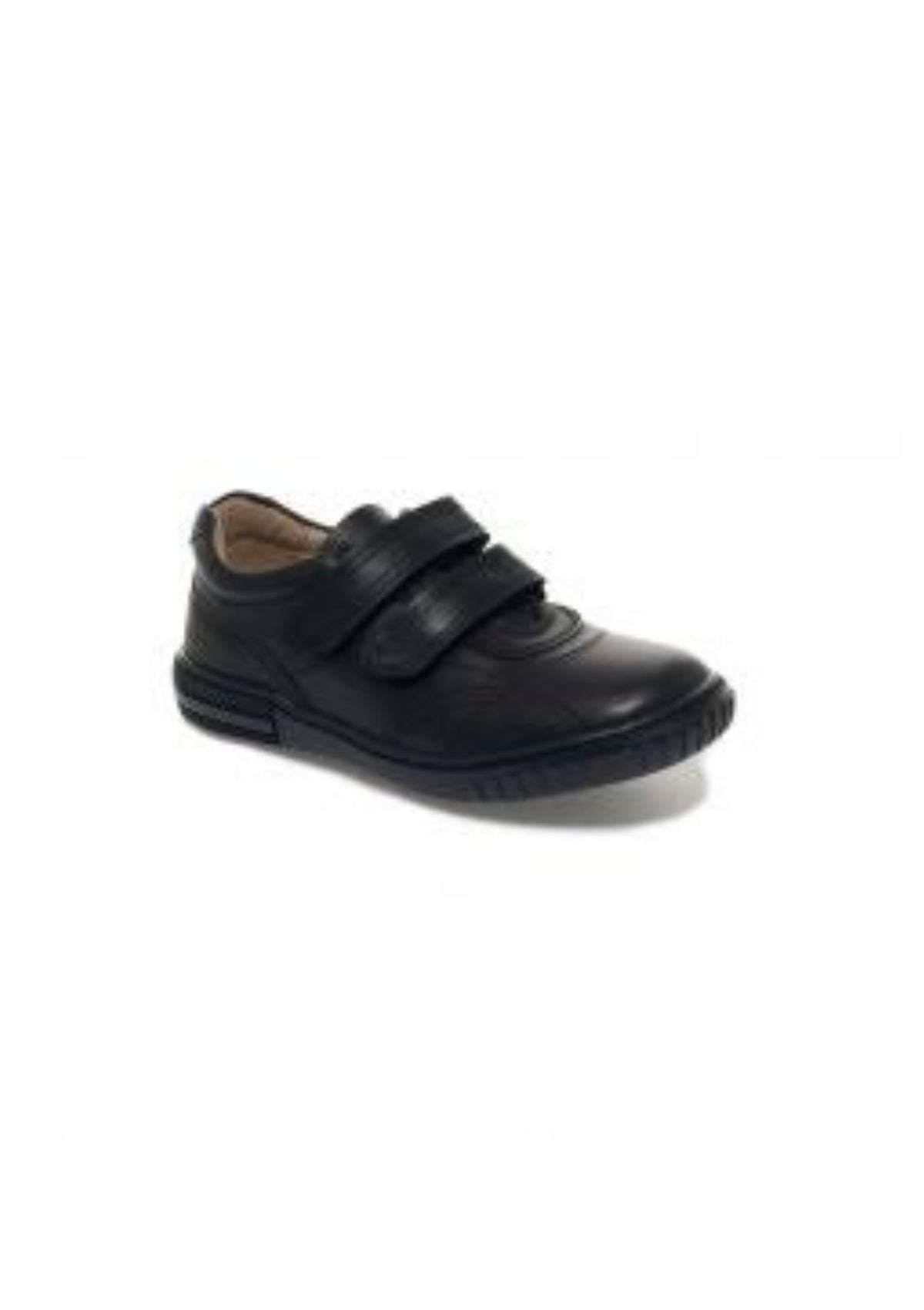 Petasil Boy School Shoe Veejay Black Leather Side view
