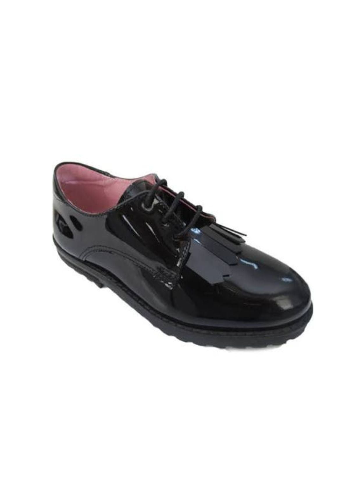 Petasil Girls School Shoes | Tracey | Black Patent side