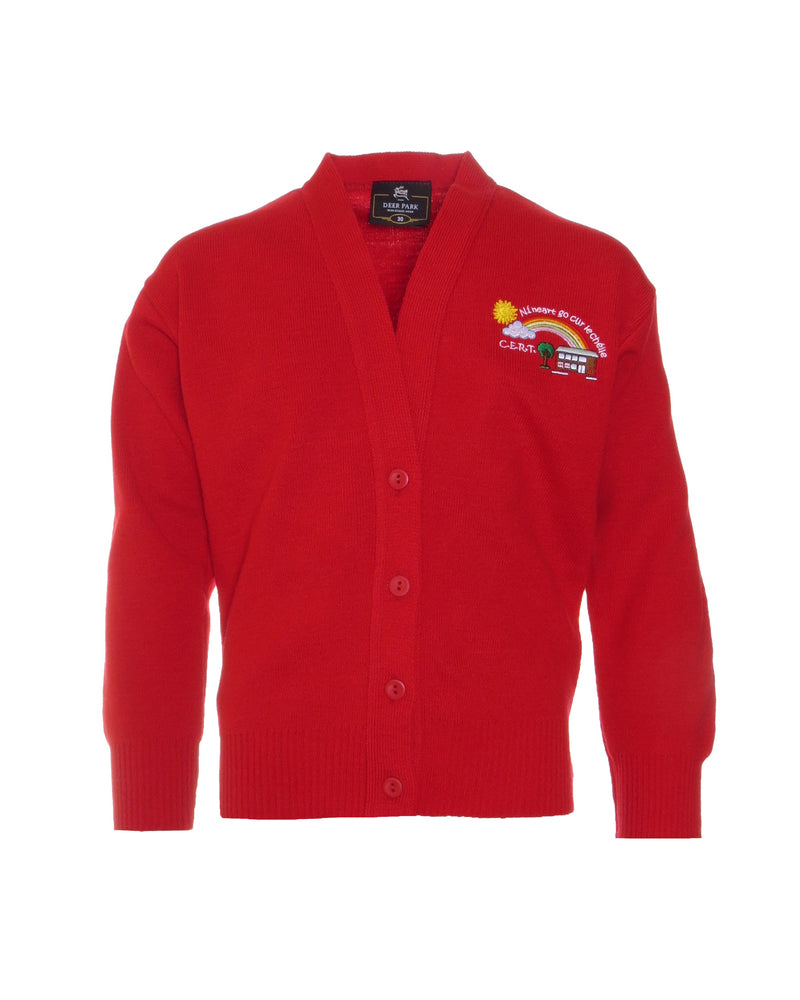 St Josephâ€™s Co-Ed N/S Girls Red Cardigan