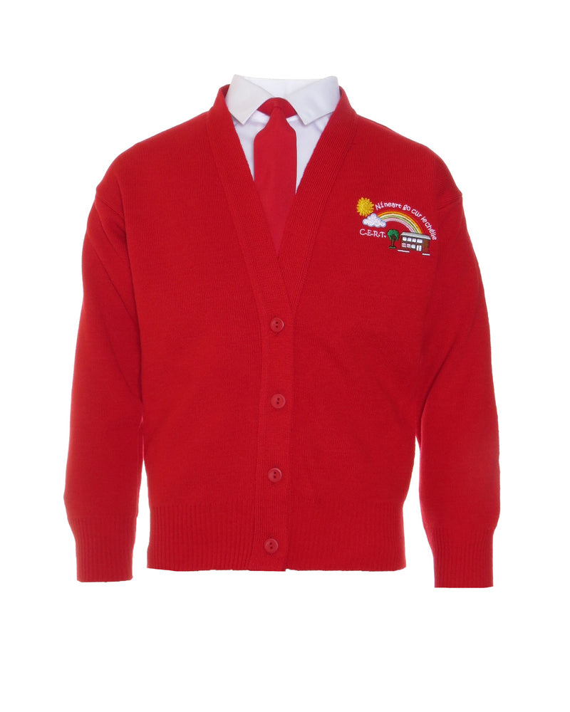 St Josephâ€™s Co-Ed N/S Girls Red Cardigan