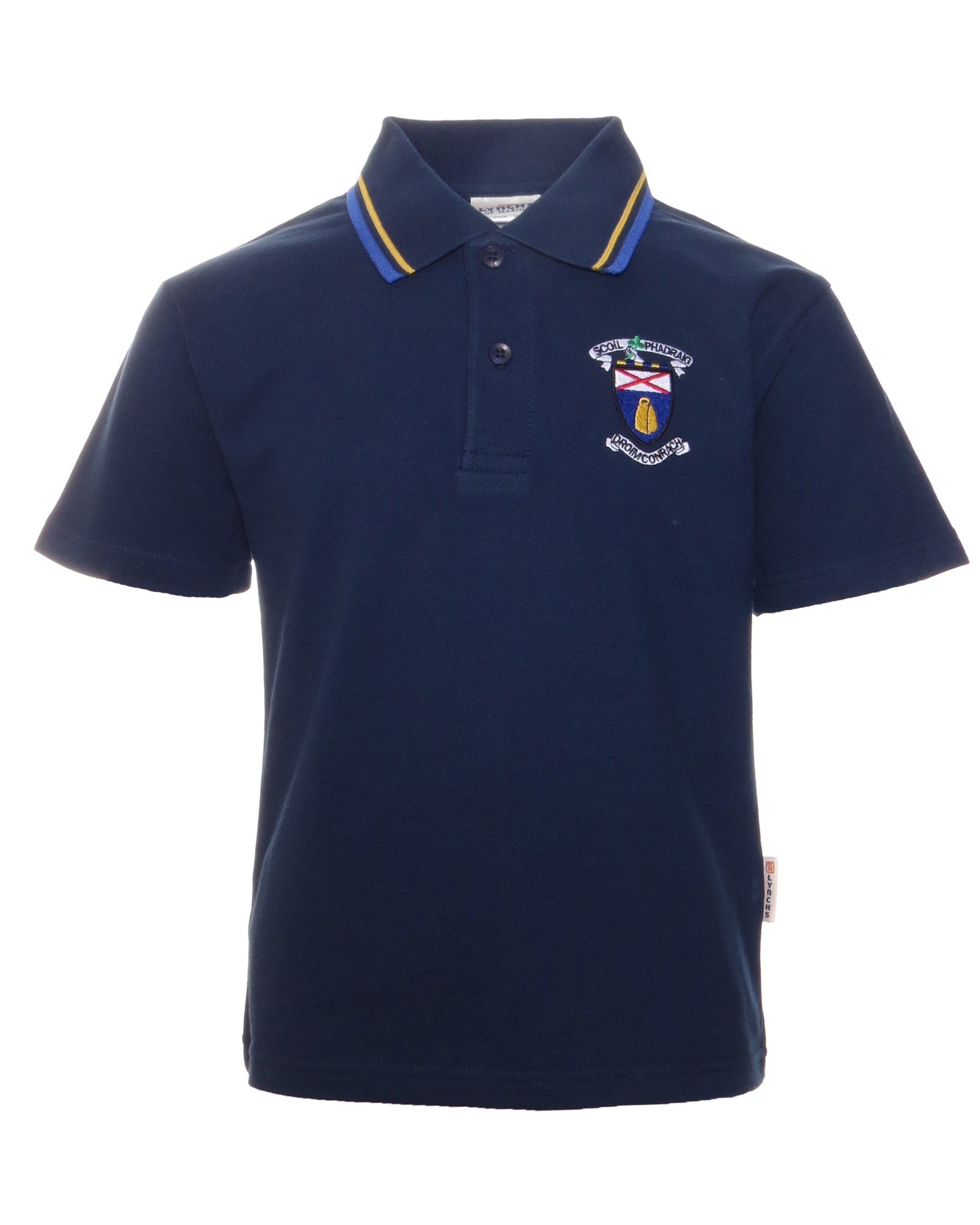 St Patricks Navy Crested Poloshirt