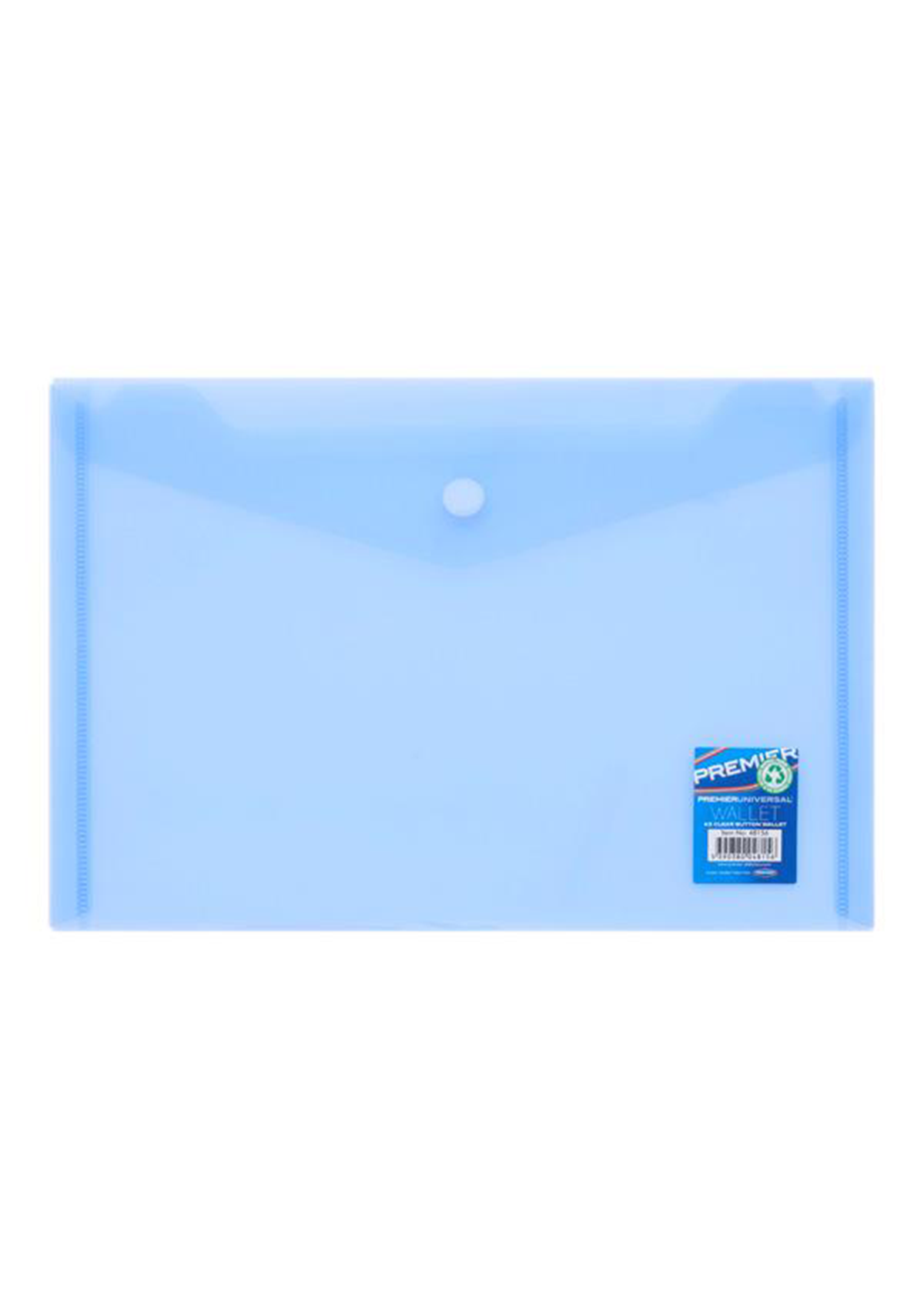 A5 Button Wallet Envelope Clear - 4 Asst